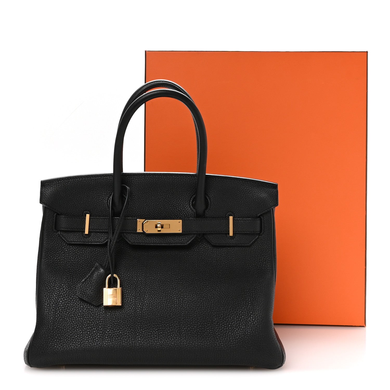 HERMES BIRKIN 30 BLACK TOGO GOLD HARDWARE