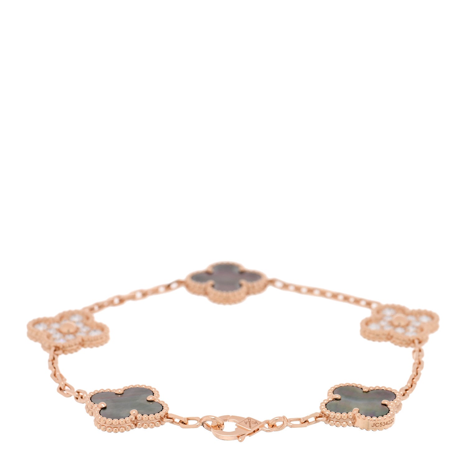 ヴァンクリーフ&アーペル ヴィンテージアルハンブラ 5モチーフ ブレスレット マルチカラー 18K ローズゴールド VAN CLEEF & ARPELS VINTAGE ALHAMBRA 5 MOTIFS BRACELET MULTICOLOR 18K ROSE GOLD