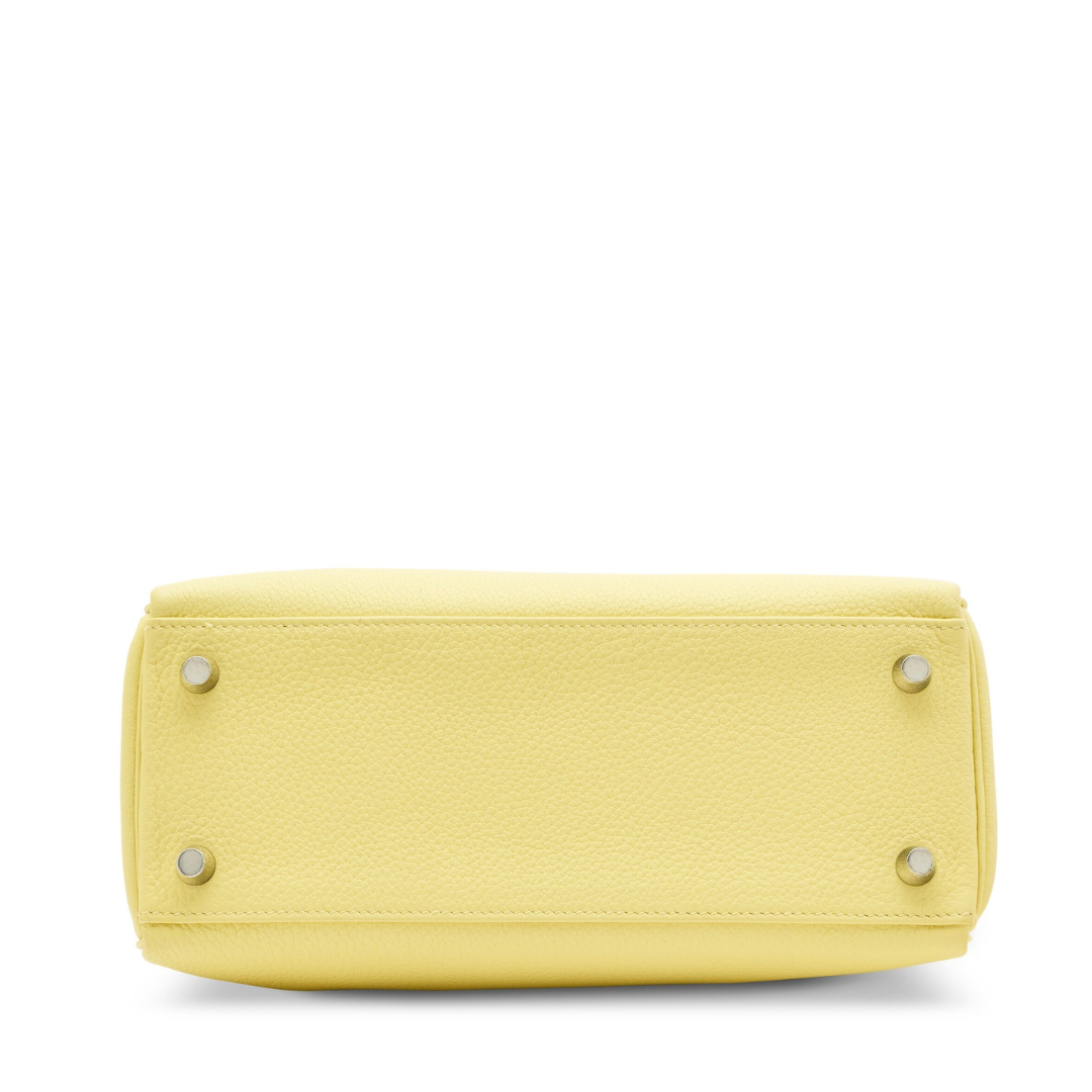 エルメス ケリー25 内縫い Jaune Poussin トゴ シルバー金具 HERMES KELLY RETOURNE 25 JAUNE POUSSIN TOGO SILVER HARDWARE