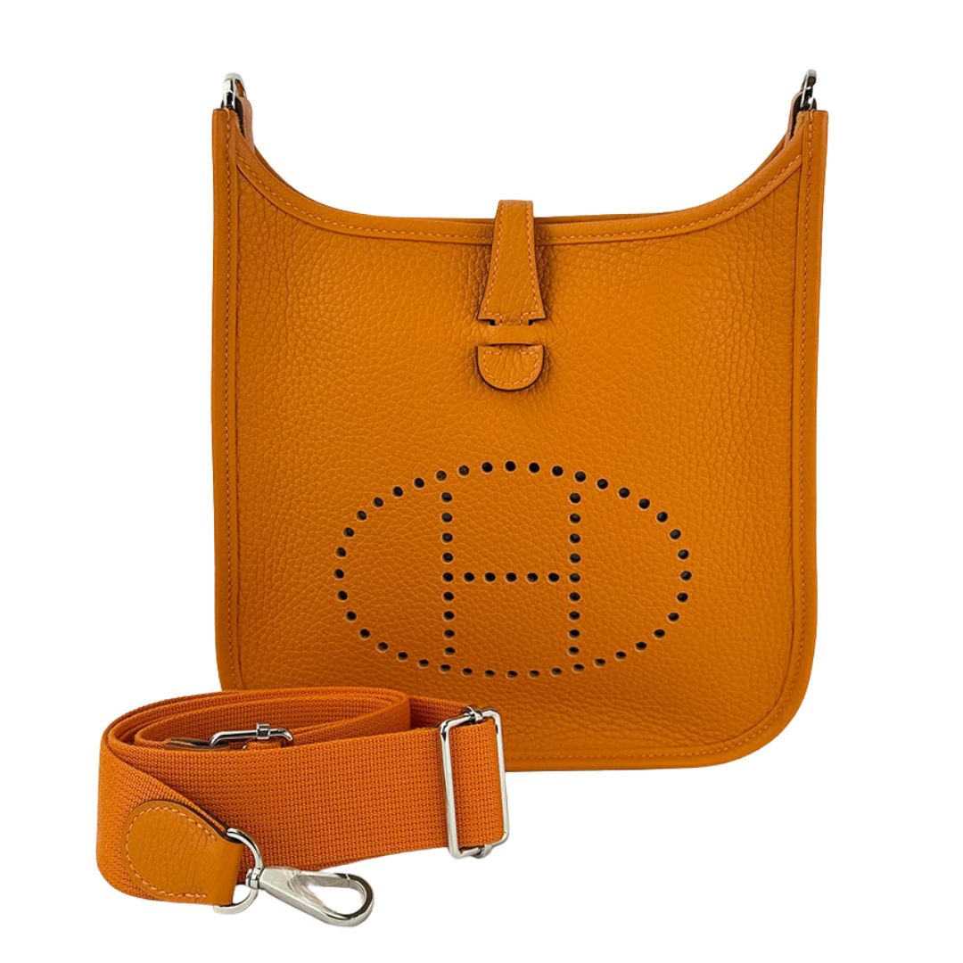 エルメス エヴリン 23 Orange トリヨンクレマンス シルバー金具 エブリン HERMES EVELYNE 23 ORANGE TAURILLON CLEMENCE SILVER HARDWARE