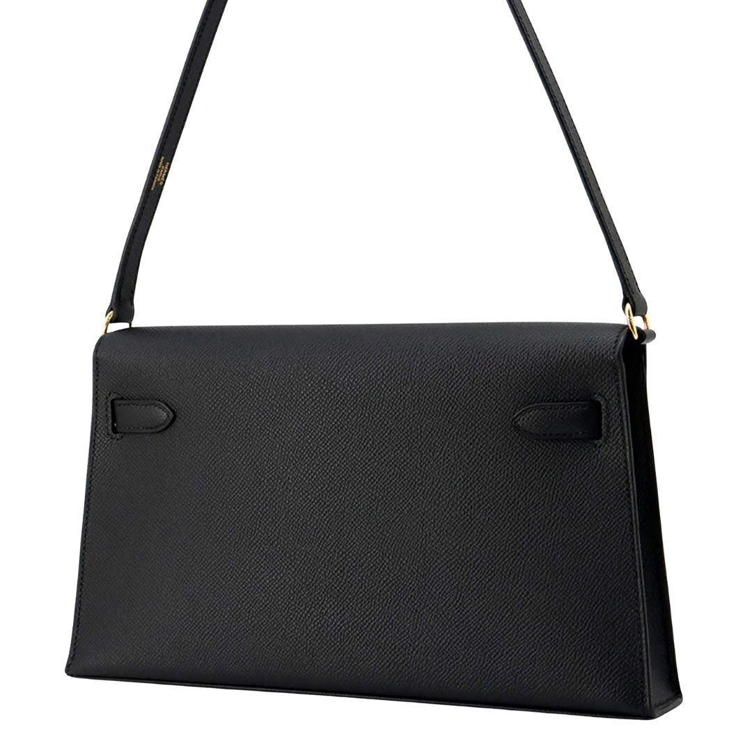 エルメス ケリーエラン Black エプソン ゴールド金具 HERMES KELLY ELAN BLACK EPSOM GOLD HARDWARE