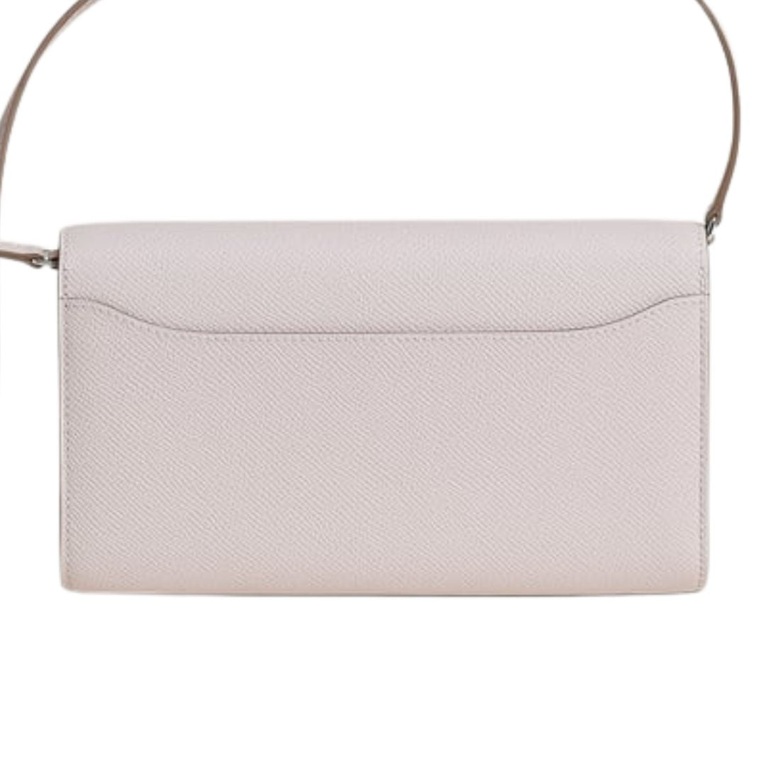 HERMES CONSTANCE TO GO WALLET LONG MAUVE PALE EPSOM SILVER HARDWARE