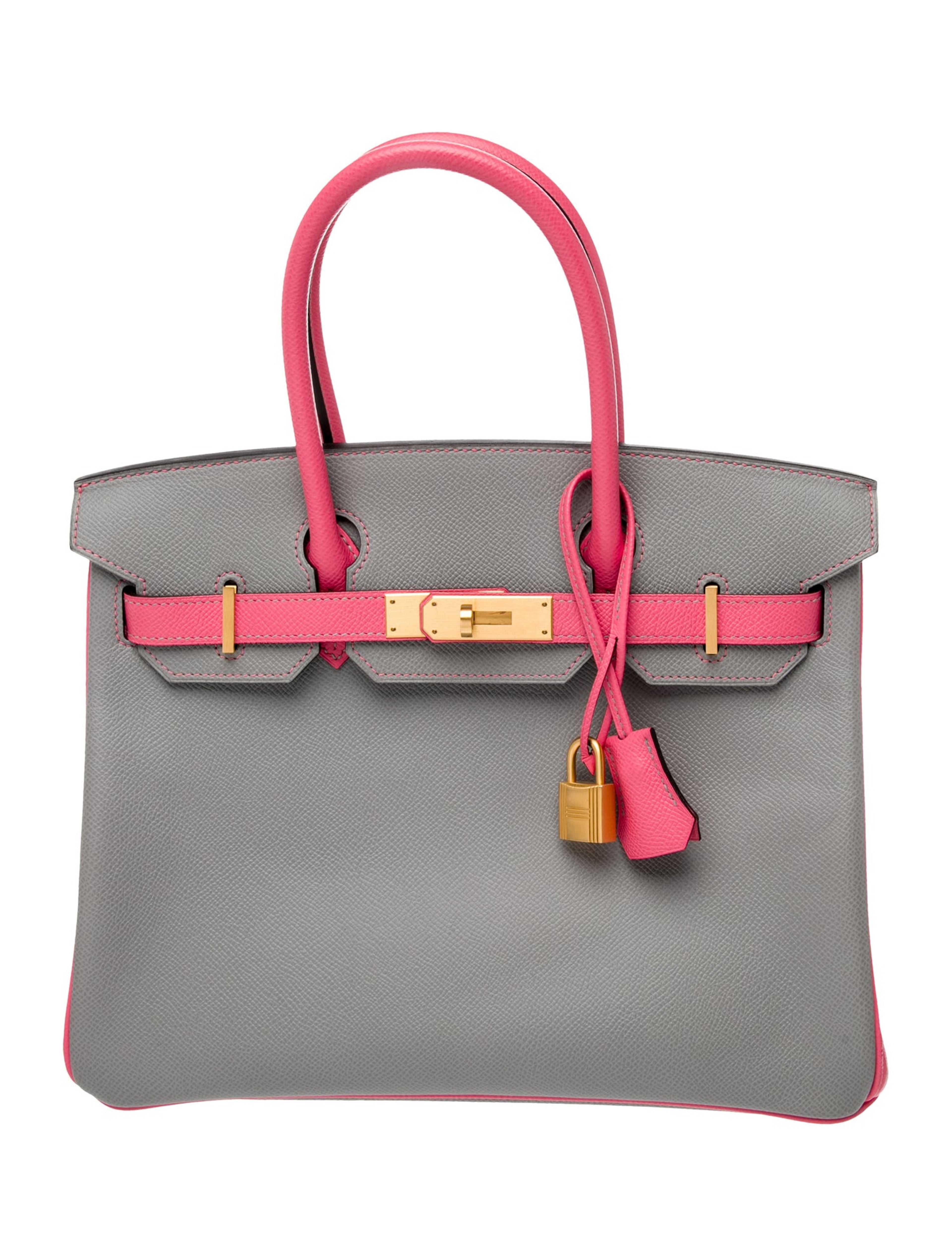 エルメス バーキン 30 スペシャルオーダー バイカラー Gris Mouette Rose Azalee エプソン マットゴールド金具 パーソナルオーダー ホースシュー HERMES BIRKIN 30 GRIS MOUETTE ROSE AZALEE EPSOM BRUSHED GOLD HARDWARE HSS