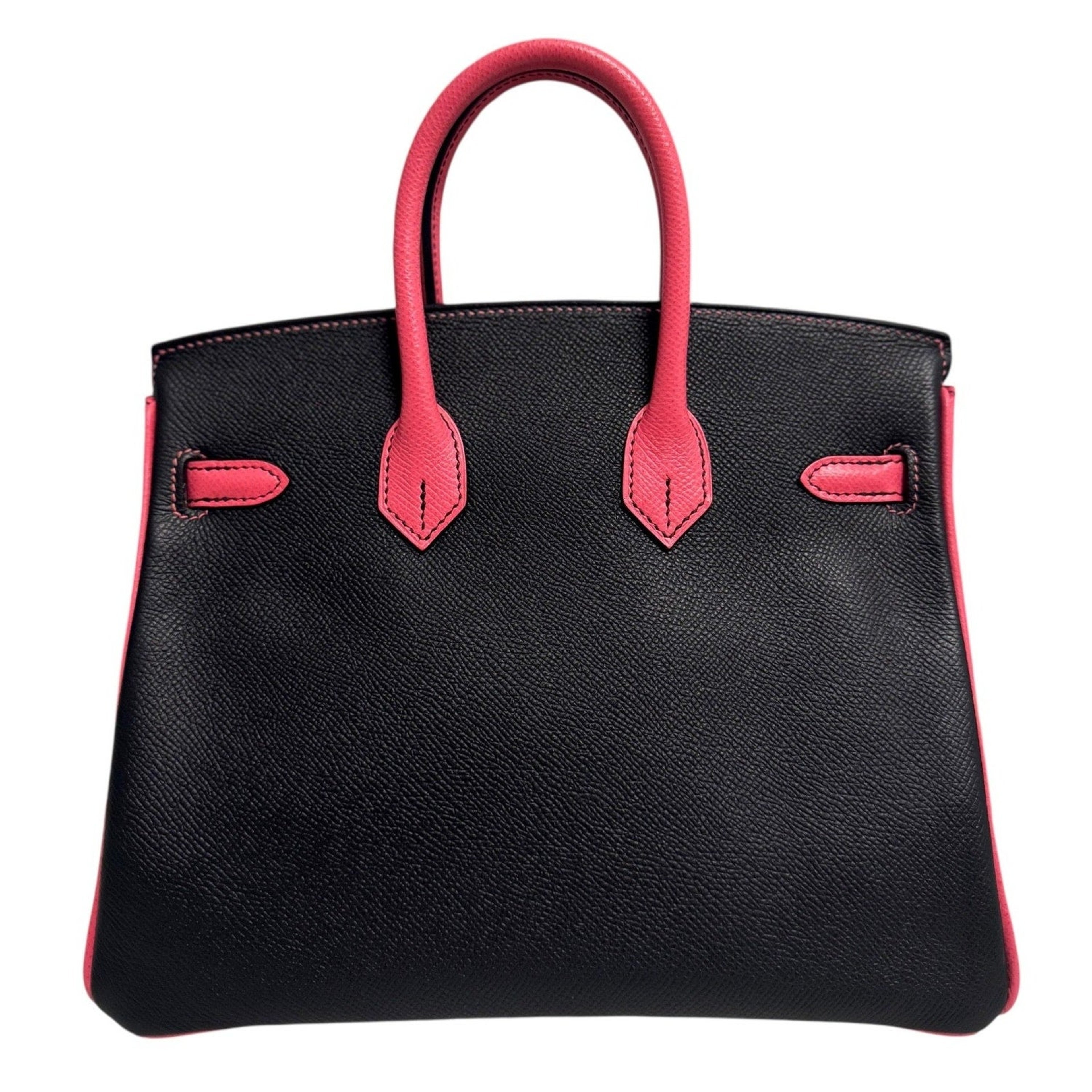 エルメス バーキン 25 スペシャルオーダー バイカラー Rose Azalee Noir エプソン マットゴールド金具 パーソナルオーダー ホースシュー HERMES BIRKIN 25 ROSE AZALEE NOIR EPSOM BRUSHED GOLD HARDWARE HSS