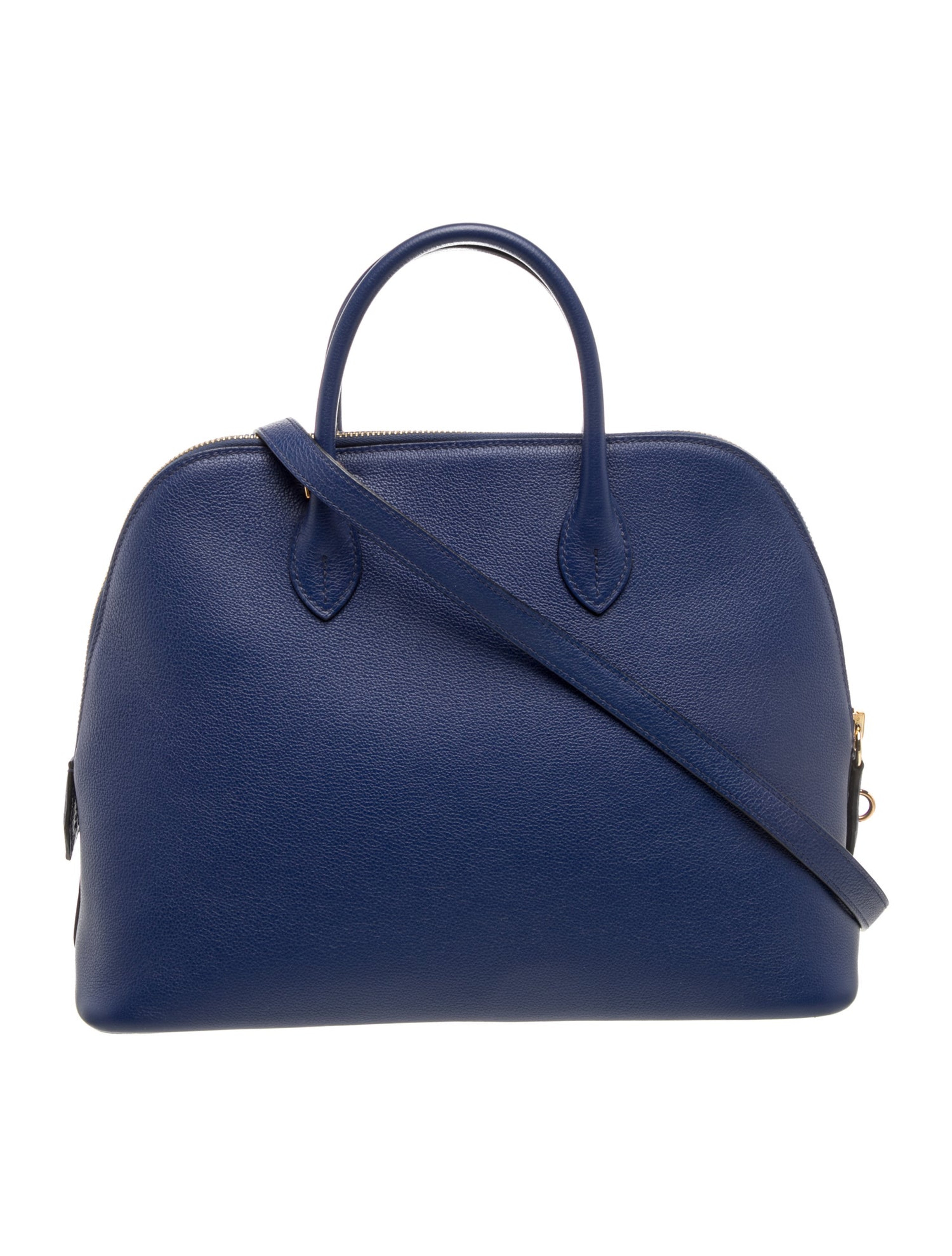 HERMES BOLIDE 30 BLEU SAPHIR NOVILLO GOLD HARDWARE