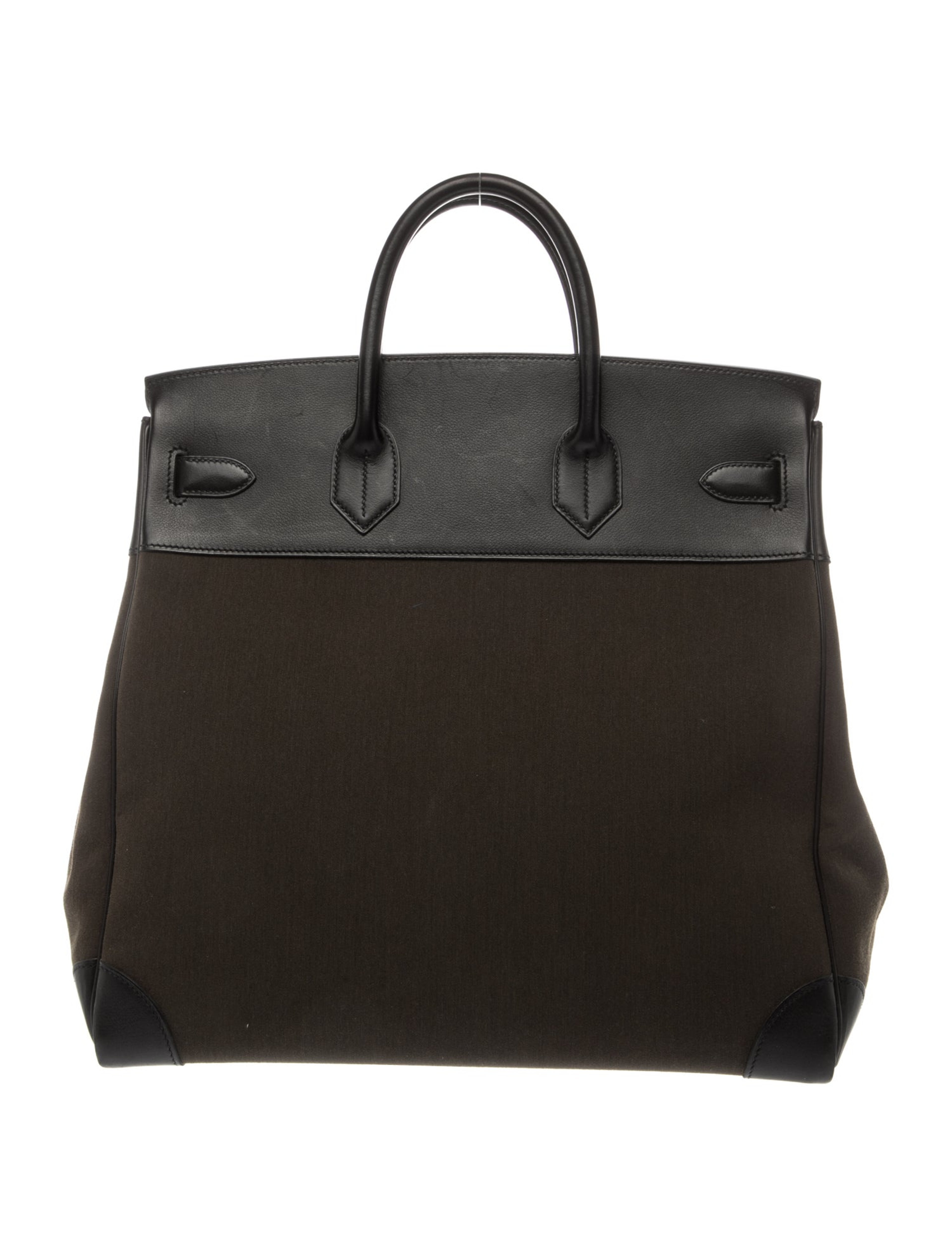 エルメス バーキン 40 オータクロア HAC Noir Vert Veronese トワル エヴァーカーフ シルバー金具 HERMES BIRKIN 40 HAC NOIR VERT VERONESE TOILE EVERCALF SILVER HARDWARE