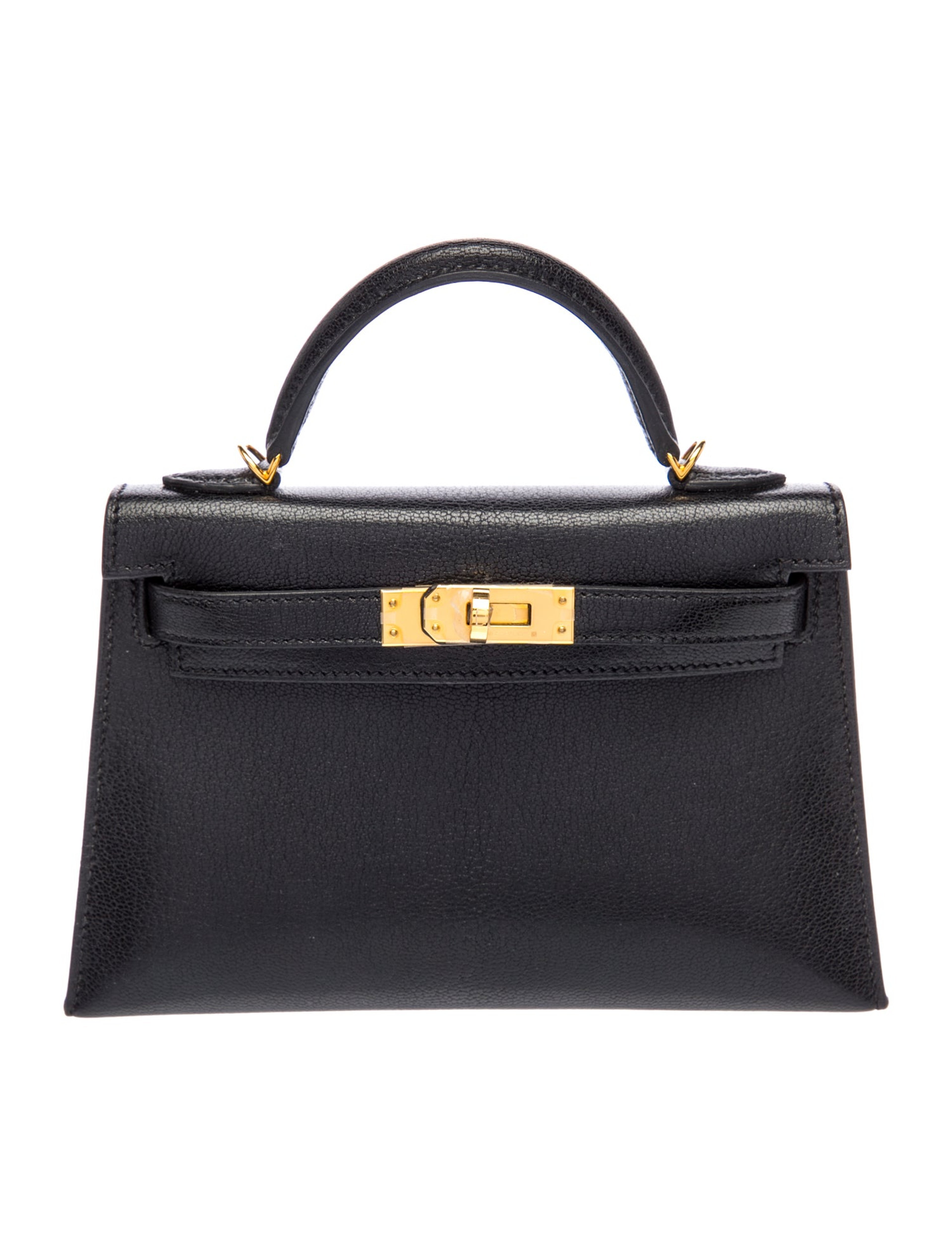 エルメス ミニケリー 20 外縫い Noir シェーブルミゾール ゴールド金具 HERMES MINI KELLY 20 SELLIER NOIR CHEVRE MYSORE GOLD HARDWARE