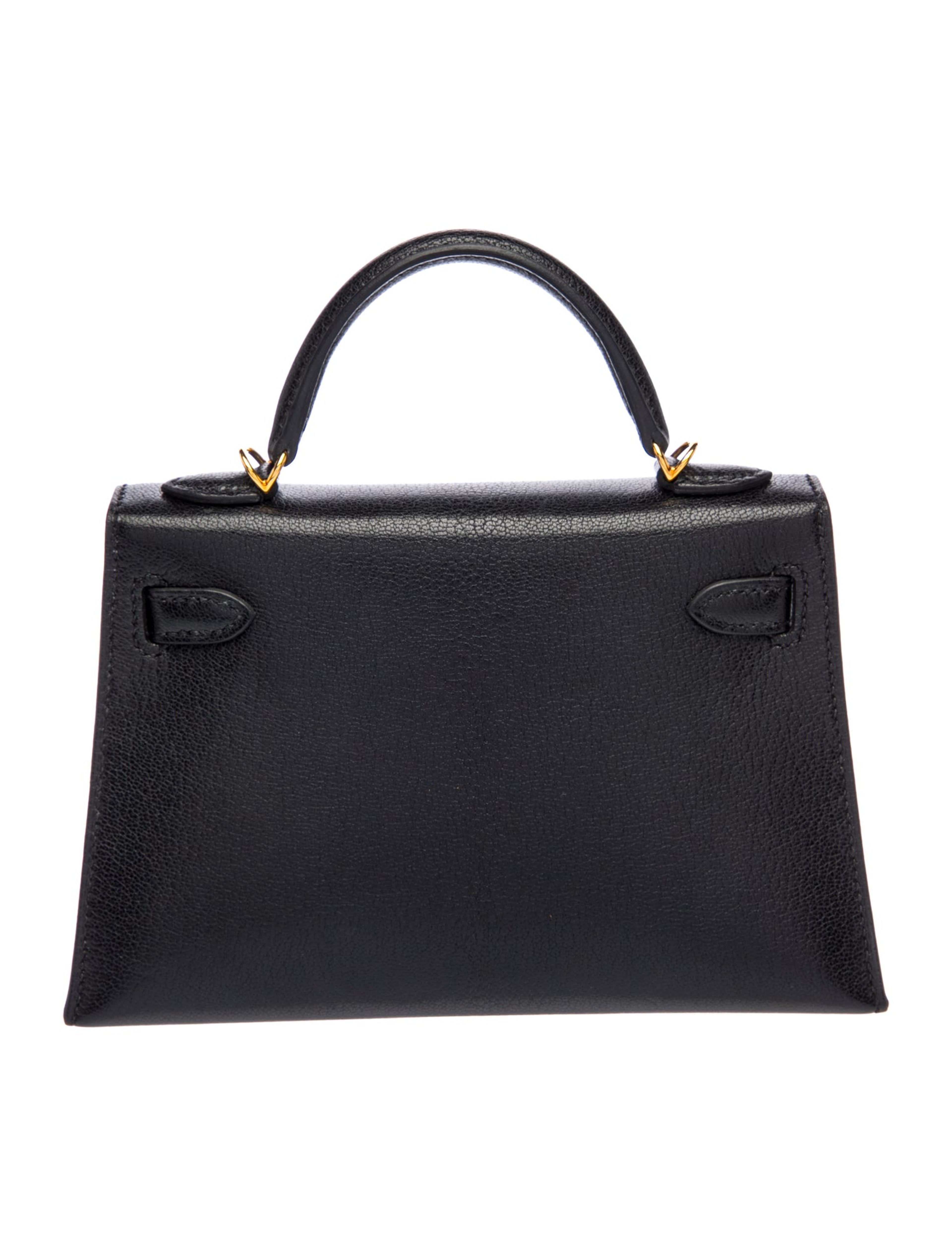 エルメス ミニケリー 20 外縫い Noir シェーブルミゾール ゴールド金具 HERMES MINI KELLY 20 SELLIER NOIR CHEVRE MYSORE GOLD HARDWARE