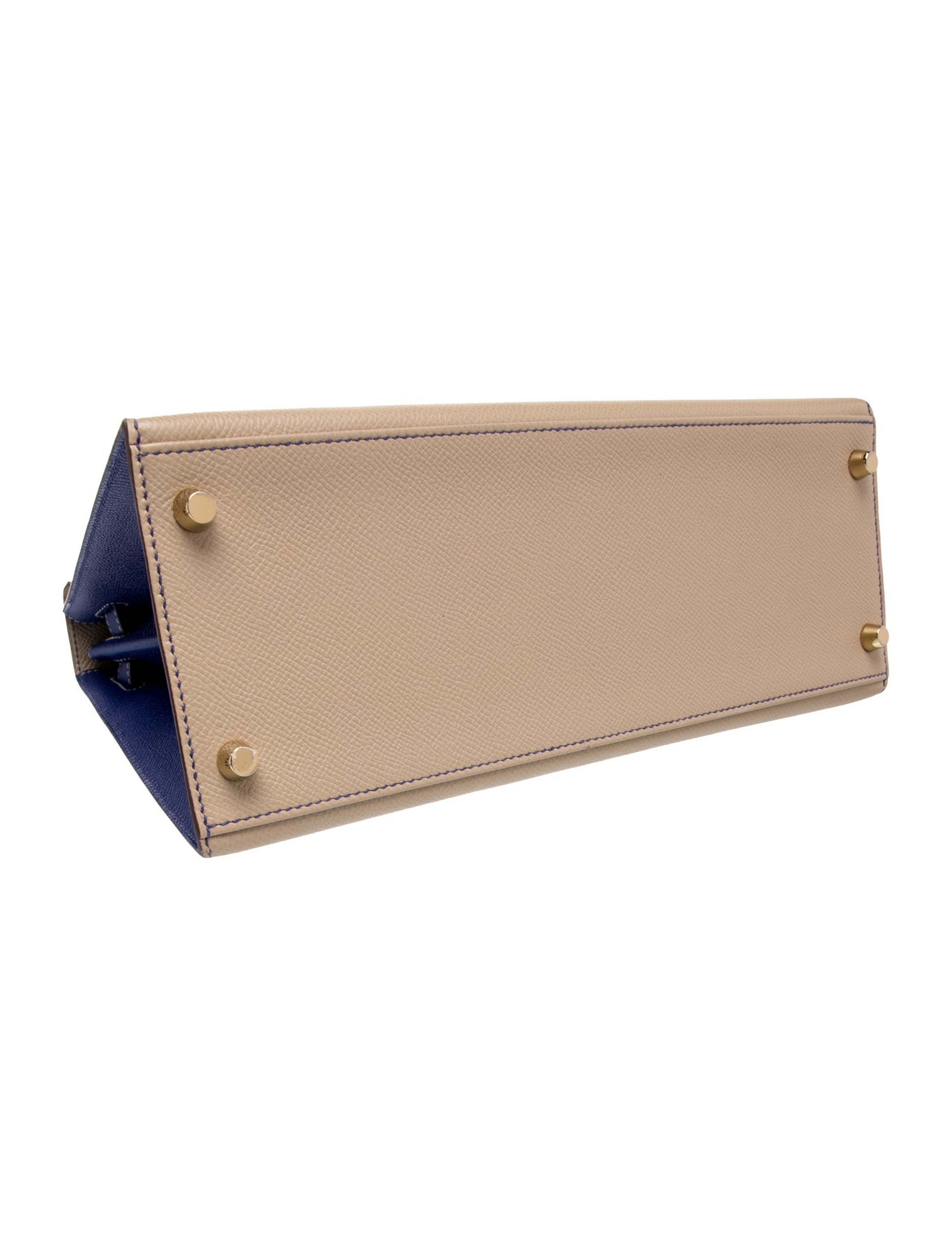 Hermes Kelly 28 Trench Bleu Electrique Epsom Brushed Gold Hardware