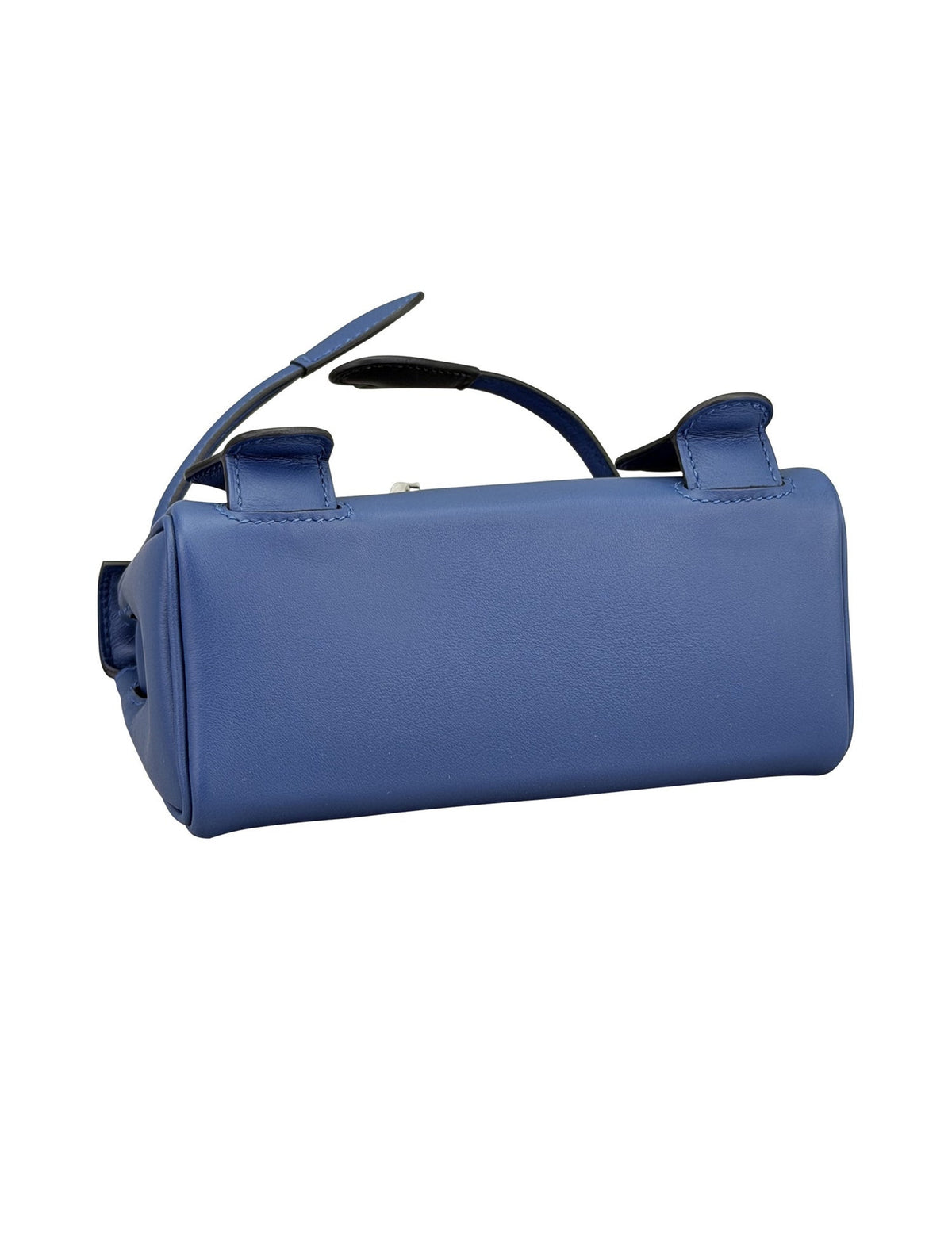 Hermes Mini Kelly 20 Bleu Tie Swift Silver Hardware