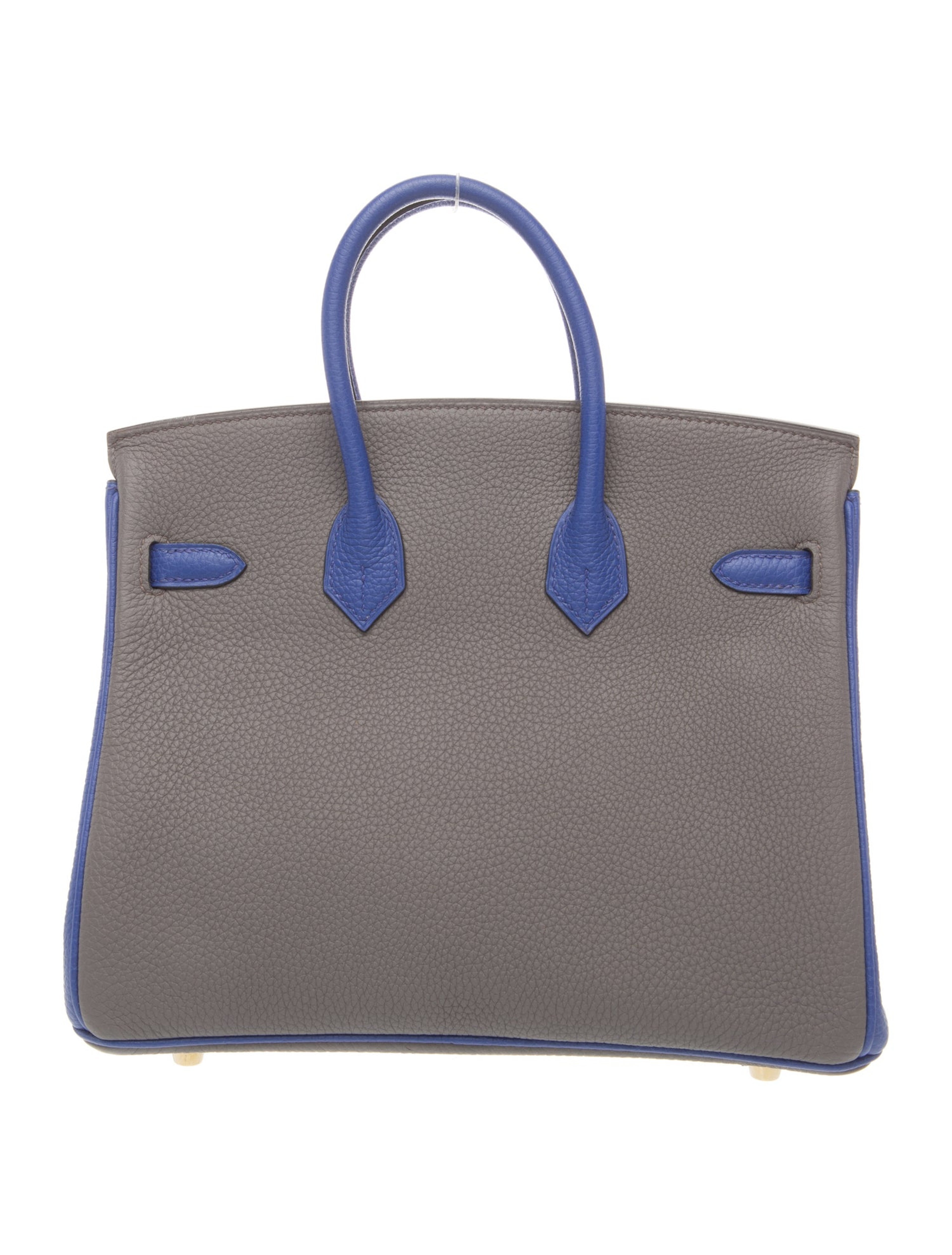 エルメス バーキン 25 スペシャルオーダー バイカラー Bleu Electrique Gris Etain トゴ パーマブラス シャンパンゴールド金具 パーソナルオーダー ホースシュー HERMES BIRKIN 25 BLEU ELECTRIQUE GRIS ETAIN TOGO PERMABRASS GOLD HARDWARE HSS