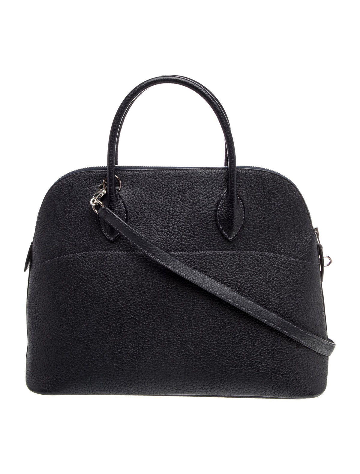 エルメス ボリード 35 Bleu Nuit フィヨルド シルバー金具 HERMES 