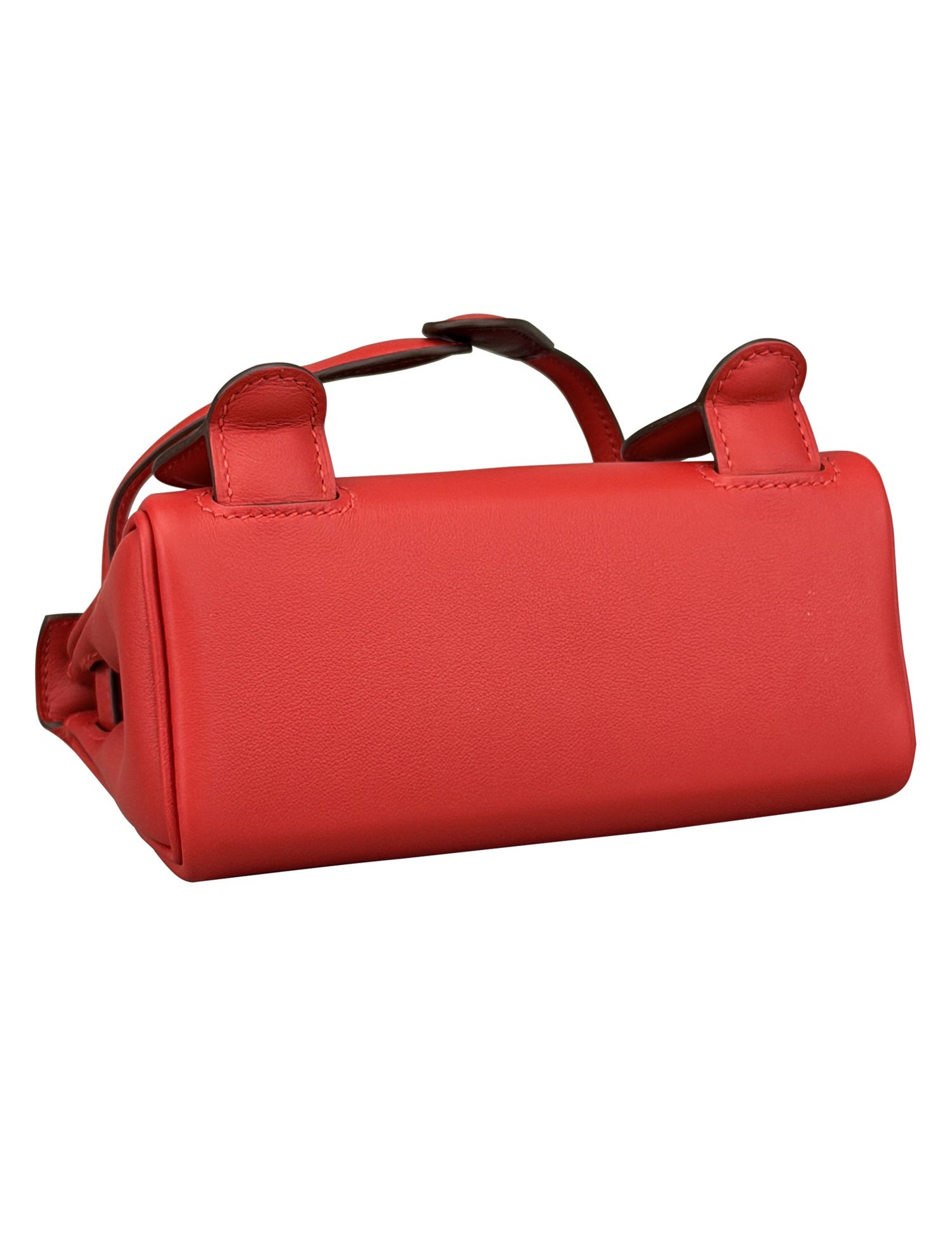 Hermes Kelly Doll 16 Rouge Radieux Rouge H Swift Silver Hardware