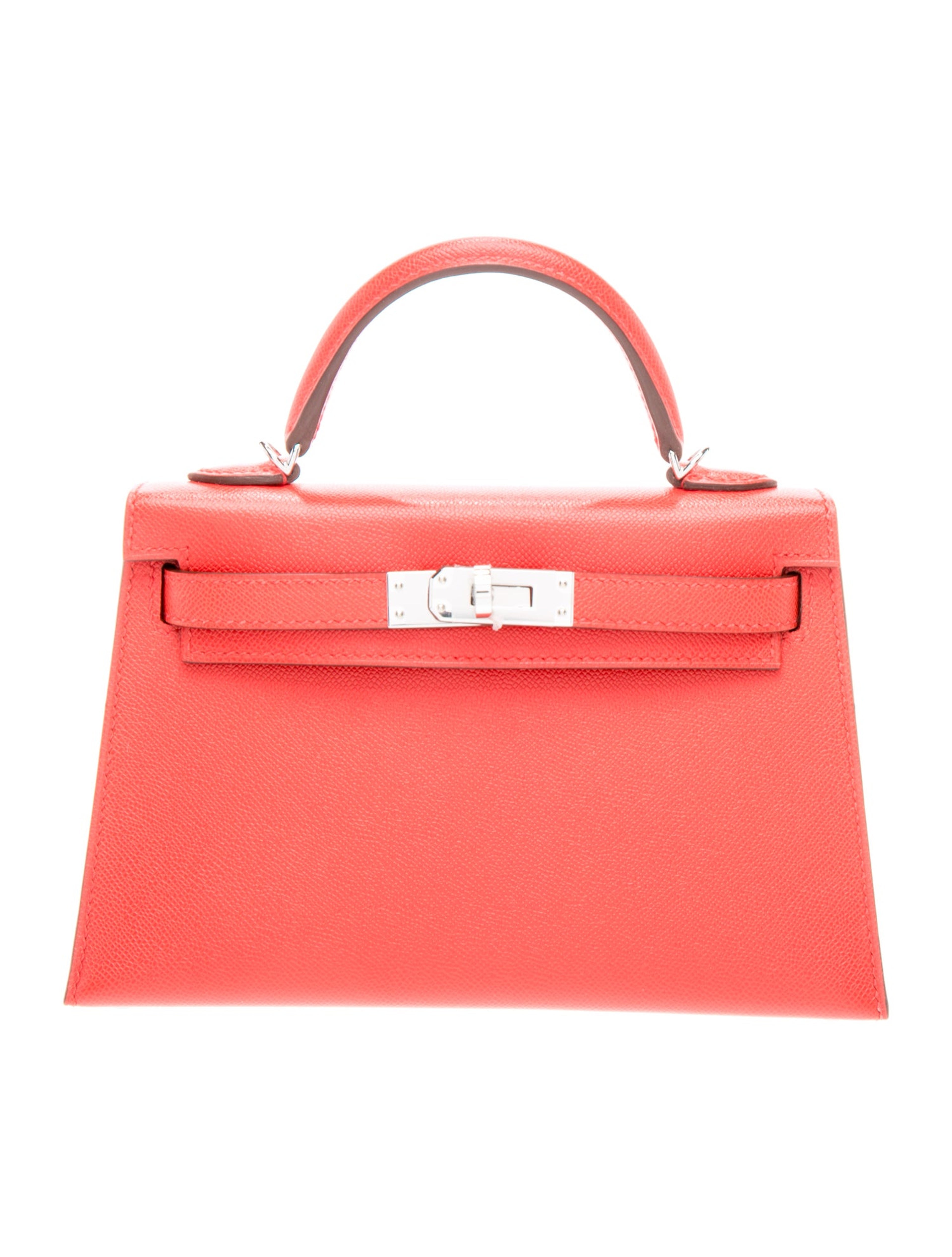 エルメス ミニケリー 20 外縫い Rouge De Coeur マダム シルバー金具