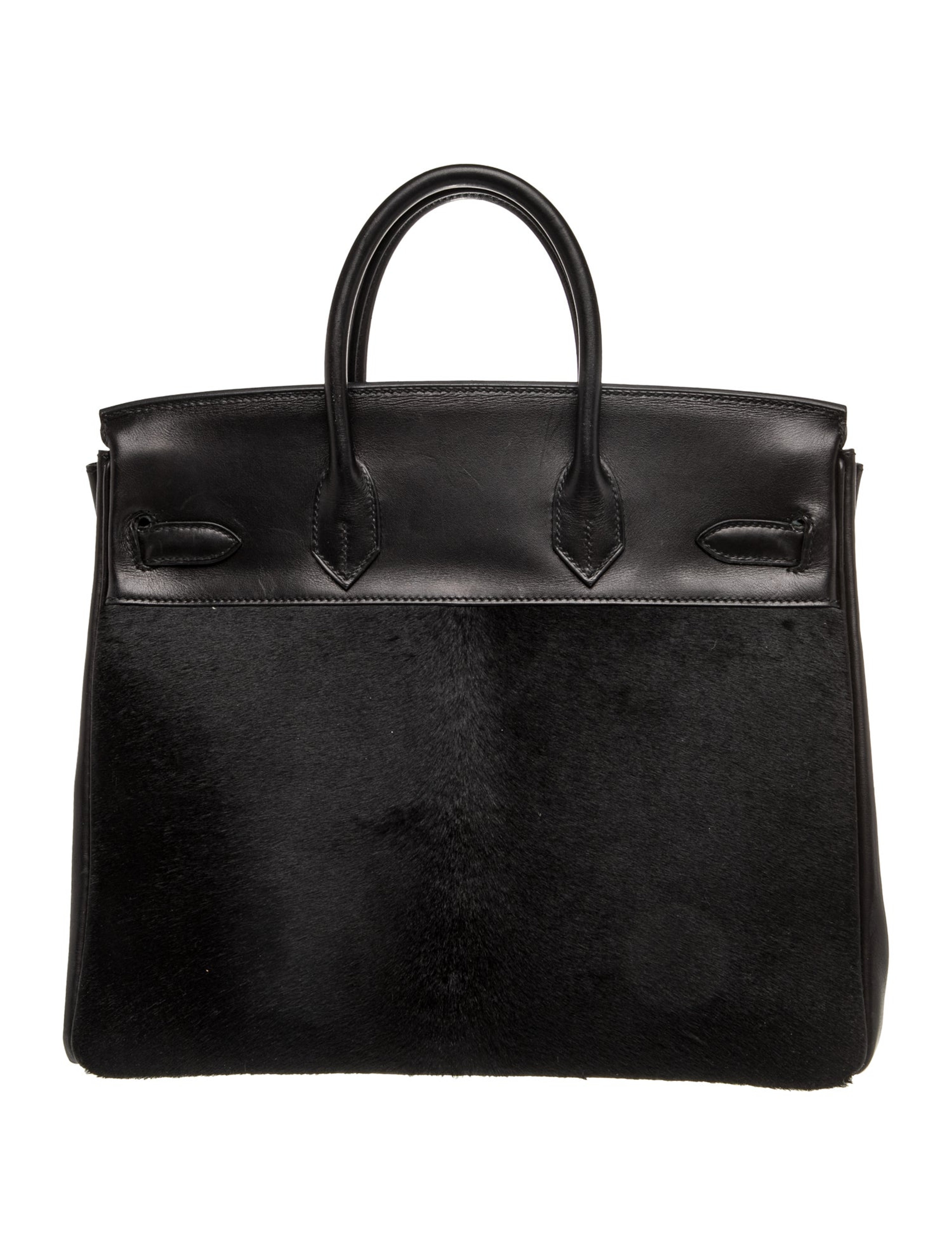 エルメス バーキン 32 オータクロア HAC Noir トロイカ エバーカーフ シルバー金具 HERMES BIRKIN 32 HAC NOIR TROIKA EVERCALF SILVER HARDWARE