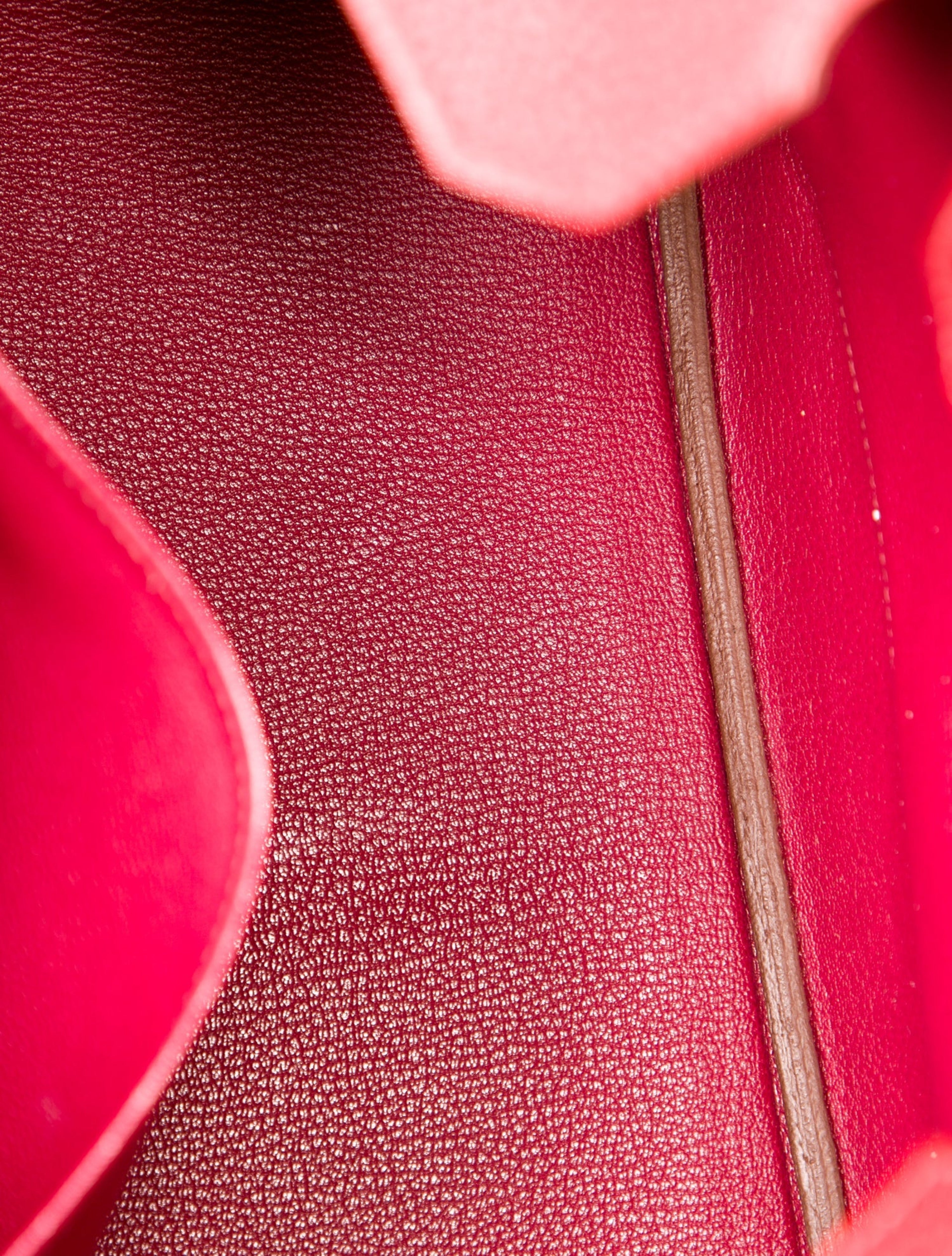 HERMES Birkin 35 HSS Special Order Verso Rouge Garance Rubis Togo Gold Hardware