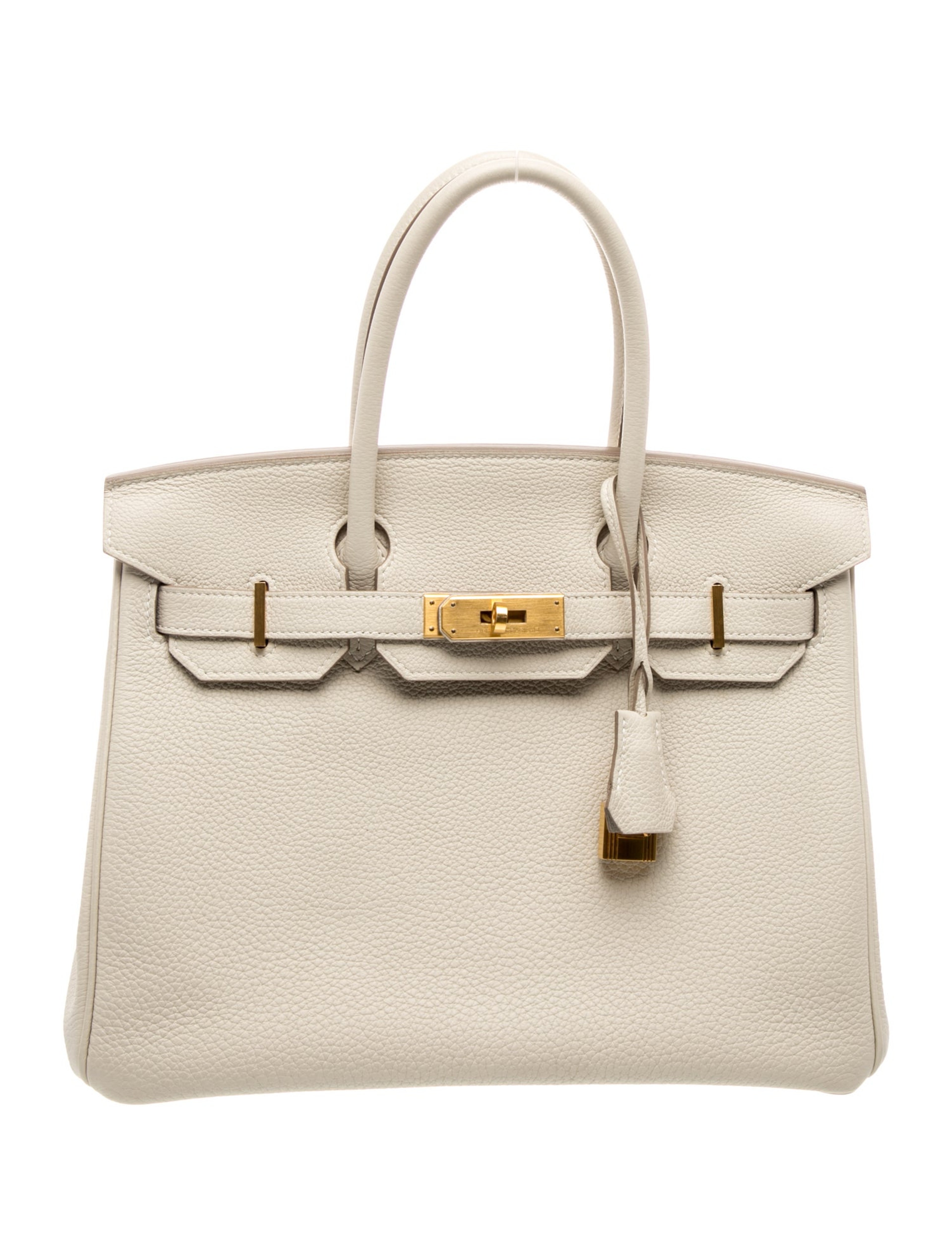Hermès Birkin 30 Gris Perle Craie Togo Gold Hardware