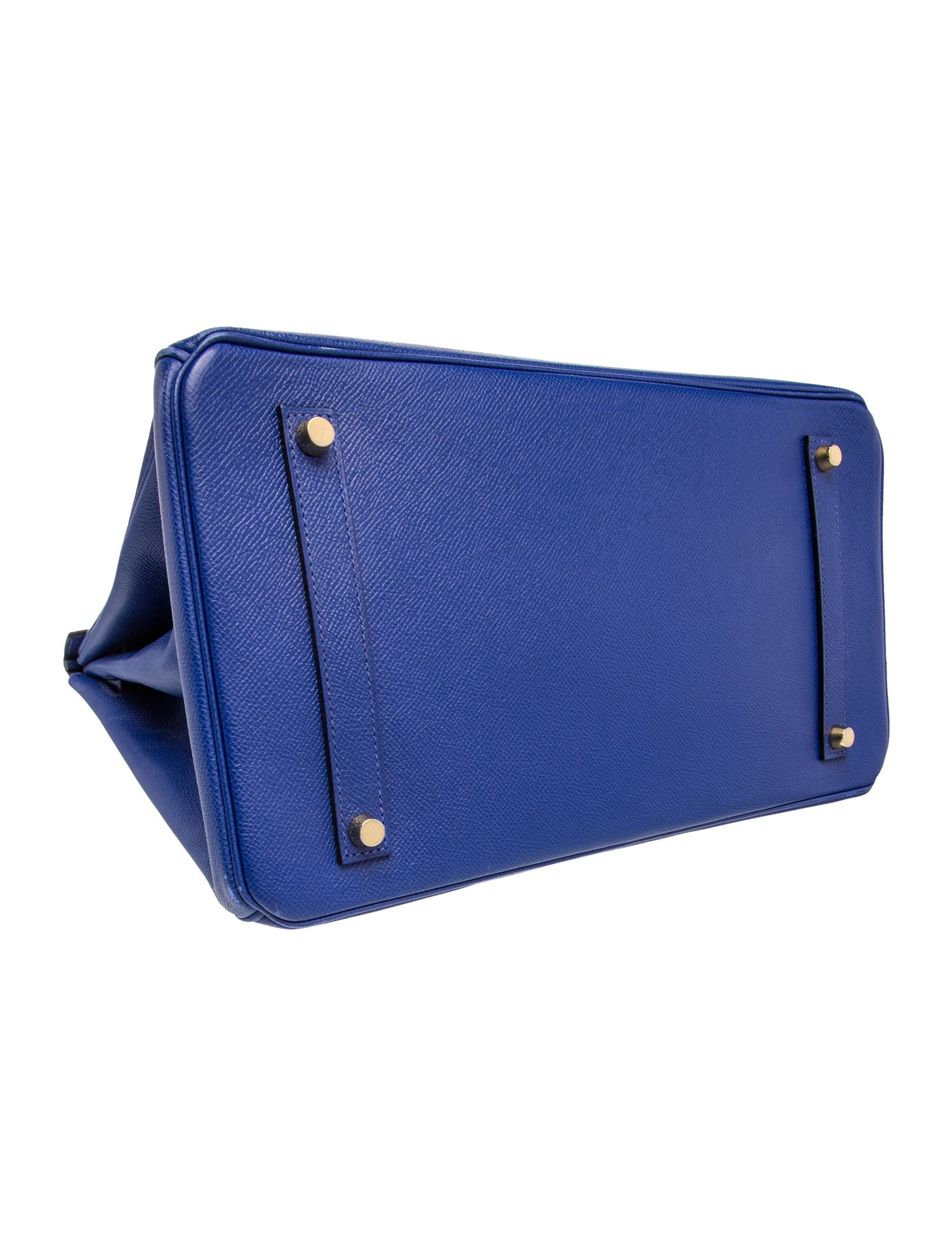 Hermes Birkin 35 Bleu Electrique Epsom Gold Hardware