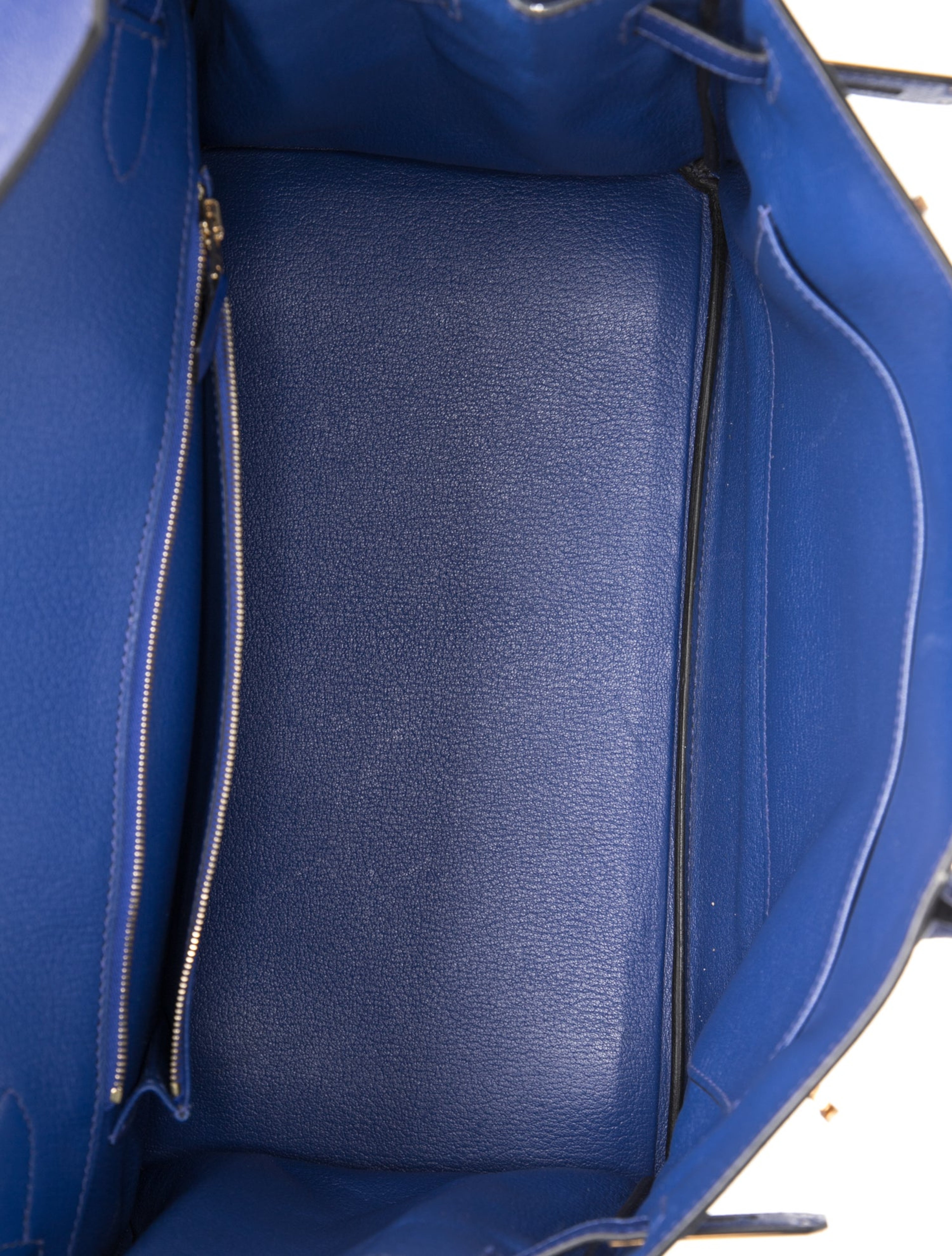 Hermes Birkin 35 Bleu Electrique Epsom Gold Hardware