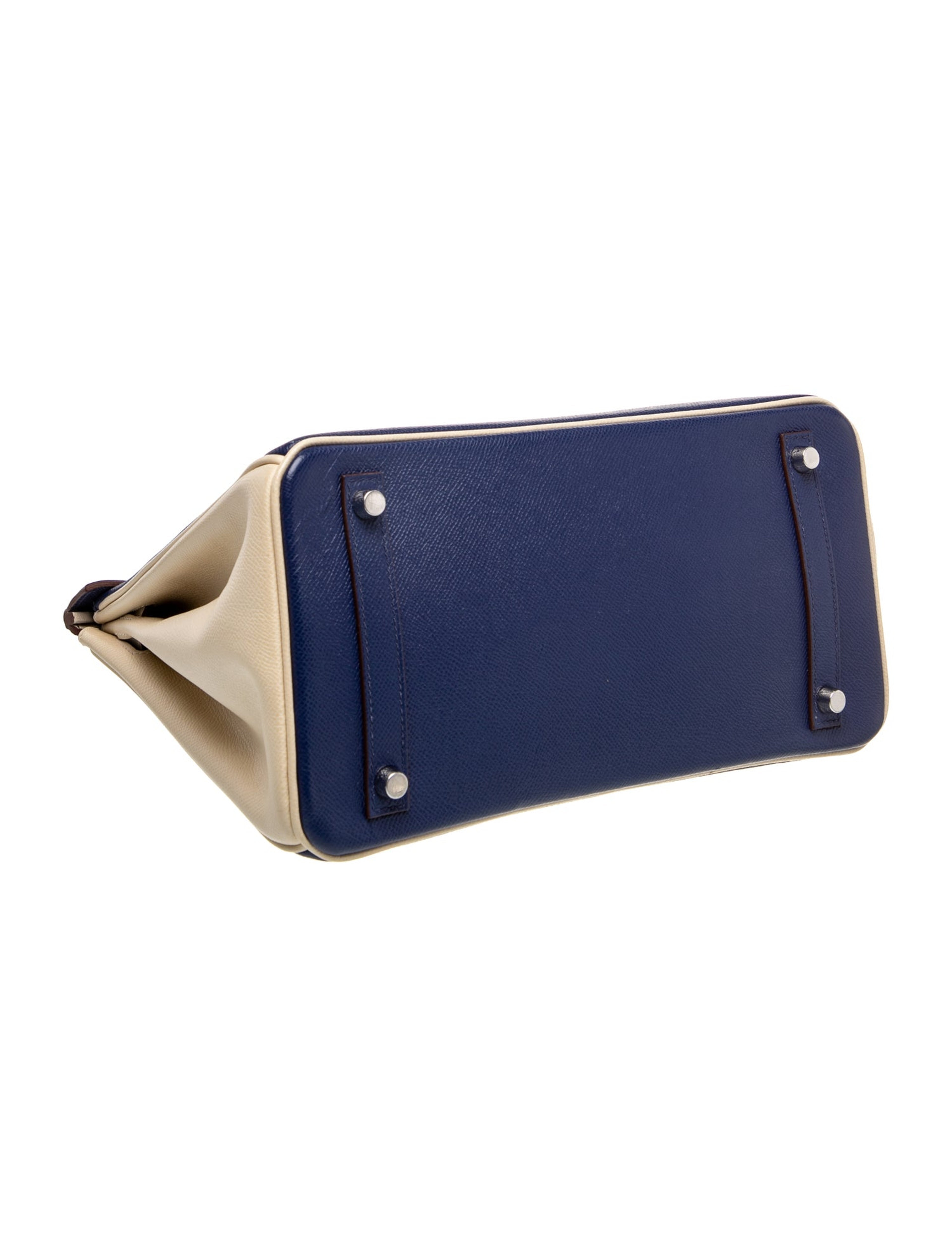 エルメス バーキン 30 スペシャルオーダー バイカラー Bleu Saphir Craie エプソン マットシルバー金具 パーソナルオーダー ホースシュー HERMES BIRKIN 30 BLEU SAPHIR CRAIE EPSOM BRUSHED SILVER HARDWARE HSS