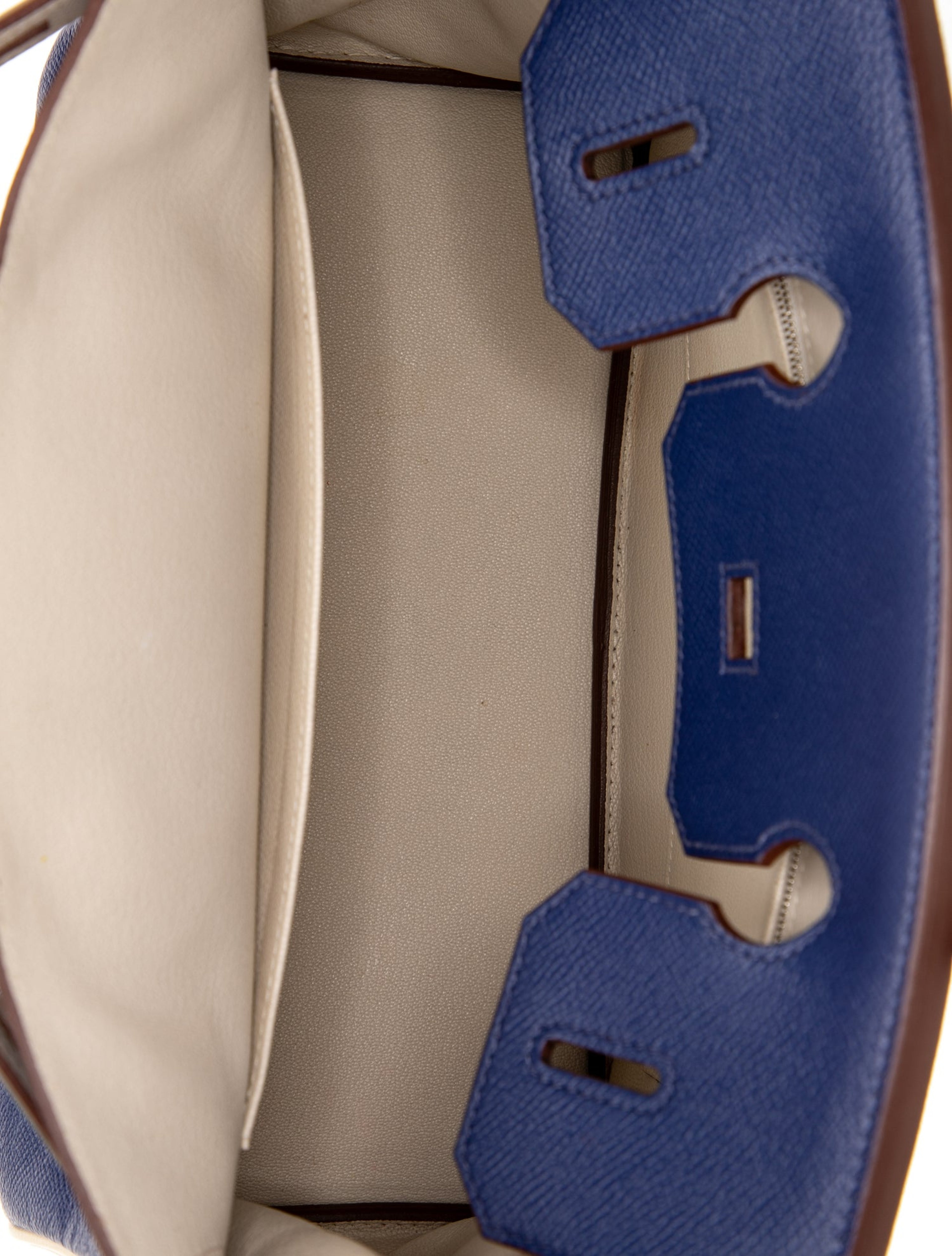 エルメス バーキン 30 スペシャルオーダー バイカラー Bleu Saphir Craie エプソン マットシルバー金具 パーソナルオーダー ホースシュー HERMES BIRKIN 30 BLEU SAPHIR CRAIE EPSOM BRUSHED SILVER HARDWARE HSS