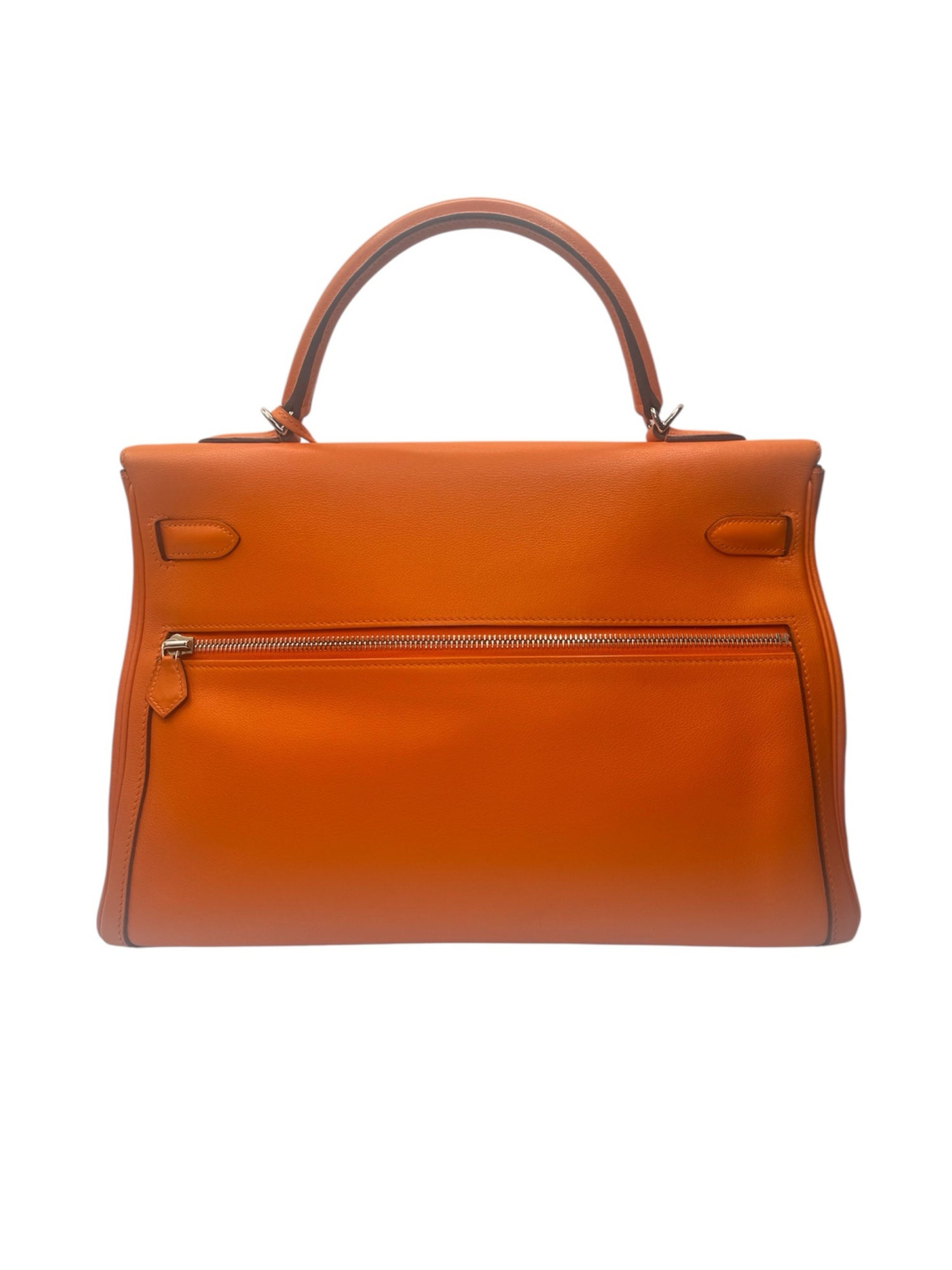 エルメス ケリーラキ 32 Orange スイフト シルバー金具 HERMES KELLY LAKIS 32 ORANGE SWIFT SILVER HARDWARE