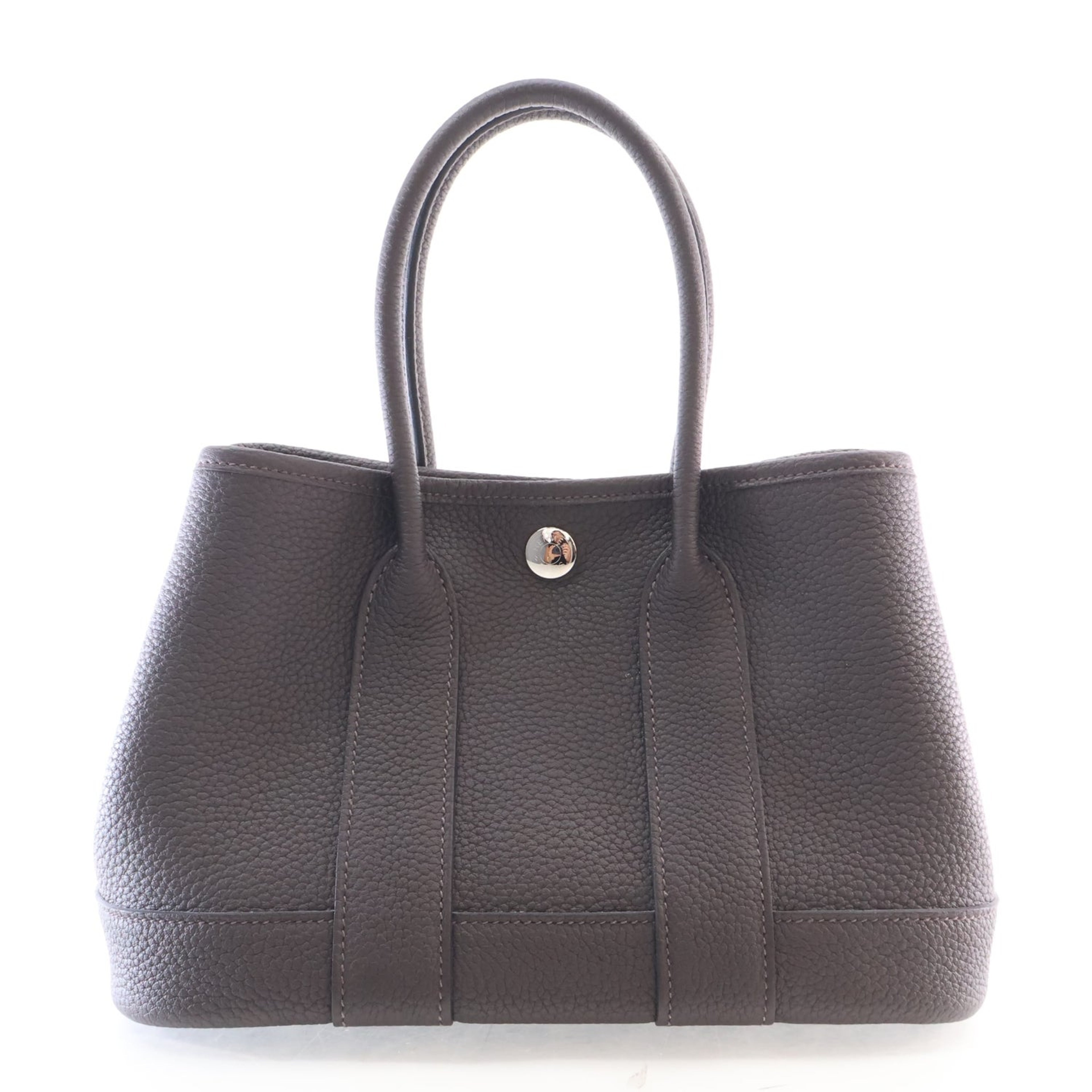 エルメス ネオ ガーデンパーティー 23 Ebene ネゴンダ シルバー金具 HERMES NEO GARDEN PARTY 23 EBENE NEGONDA SILVER HARDWARE