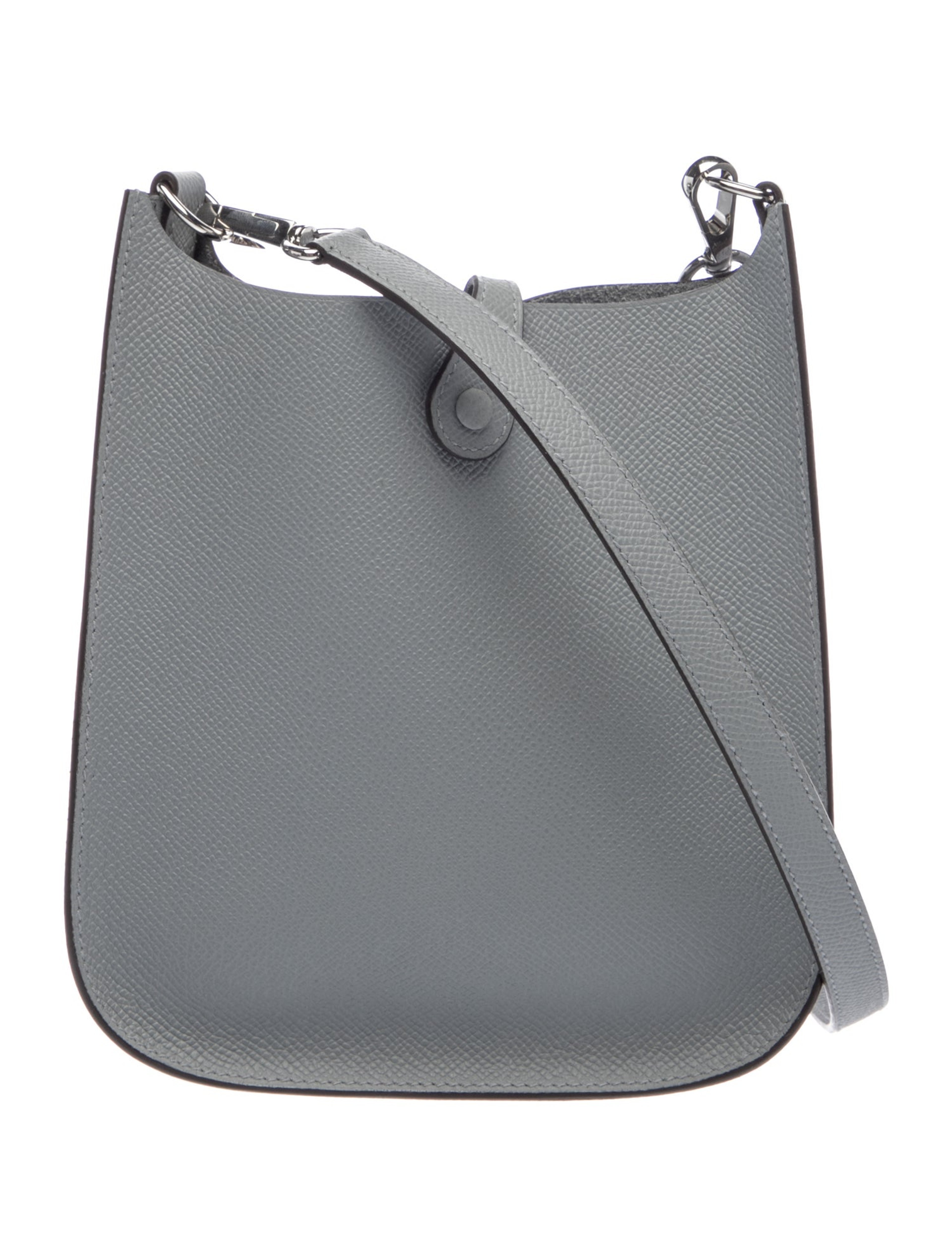 エルメス ミニエヴリン TPM セリエ Gris Pantin エプソン シルバー金具 HERMES MINI EVELYNE TPM SELLIER GRIS PANTIN EPSOM SILVER HARDWARE