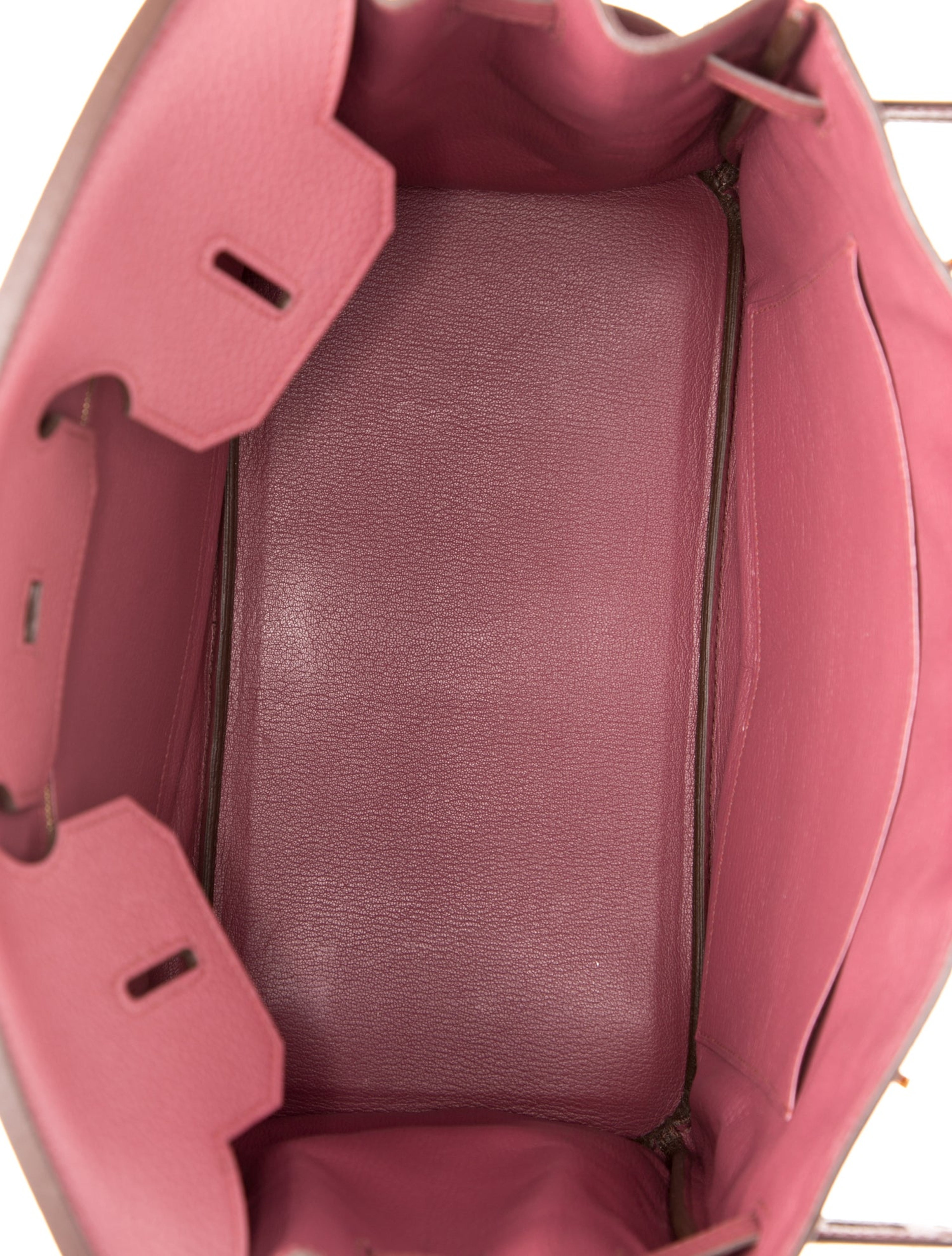Hermes Birkin 35 Bois de Rose Clemence Gold Hardware