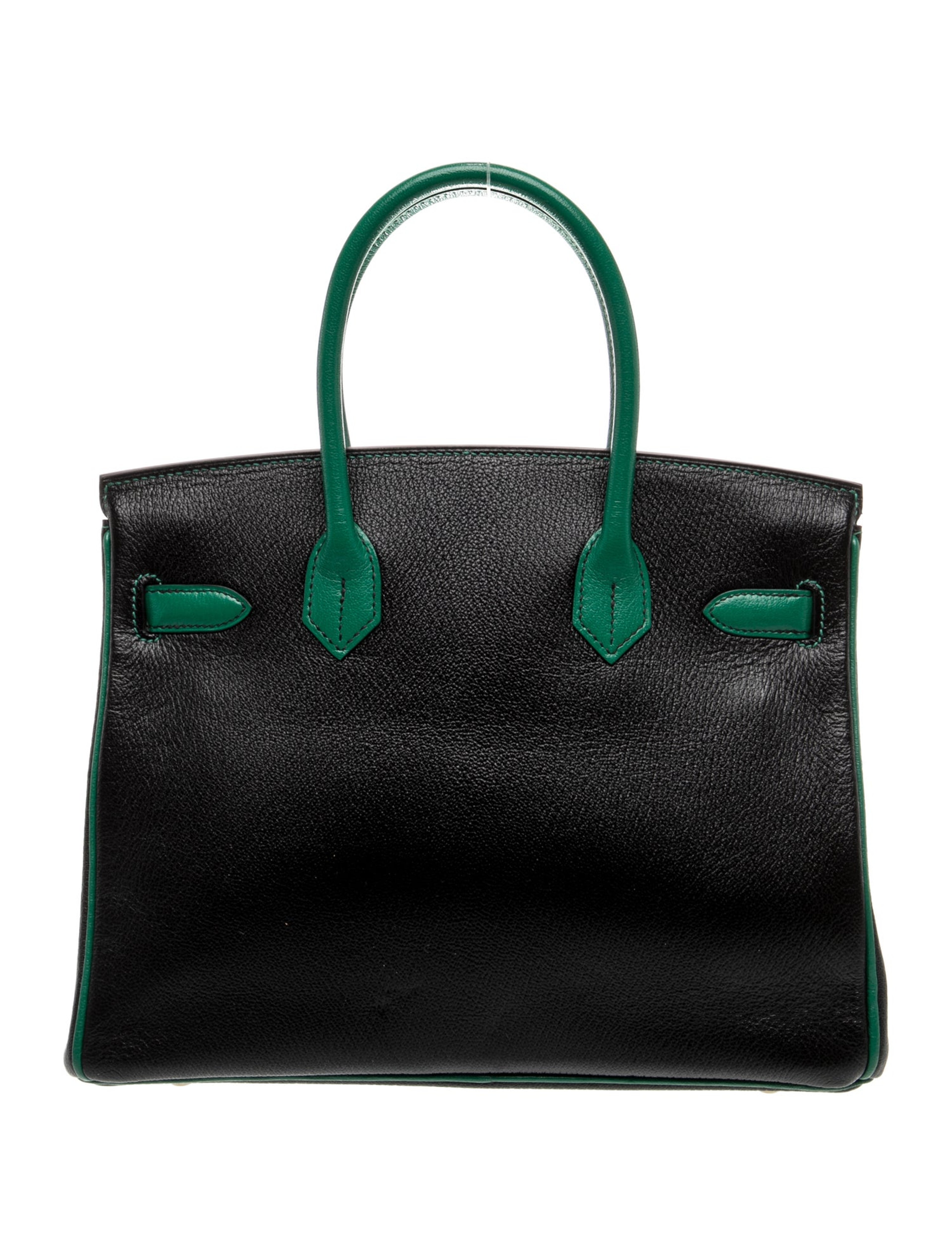 エルメス バーキン 30 スペシャルオーダー バイカラー Noir Vert Vertigo シェーブルミゾール マットゴールド金具 パーソナルオーダー ホースシュー HERMES BIRKIN 30 NOIR VER VERTIGO CHEVRE MYSORE BRUSHED GOLD HARDWARE HSS