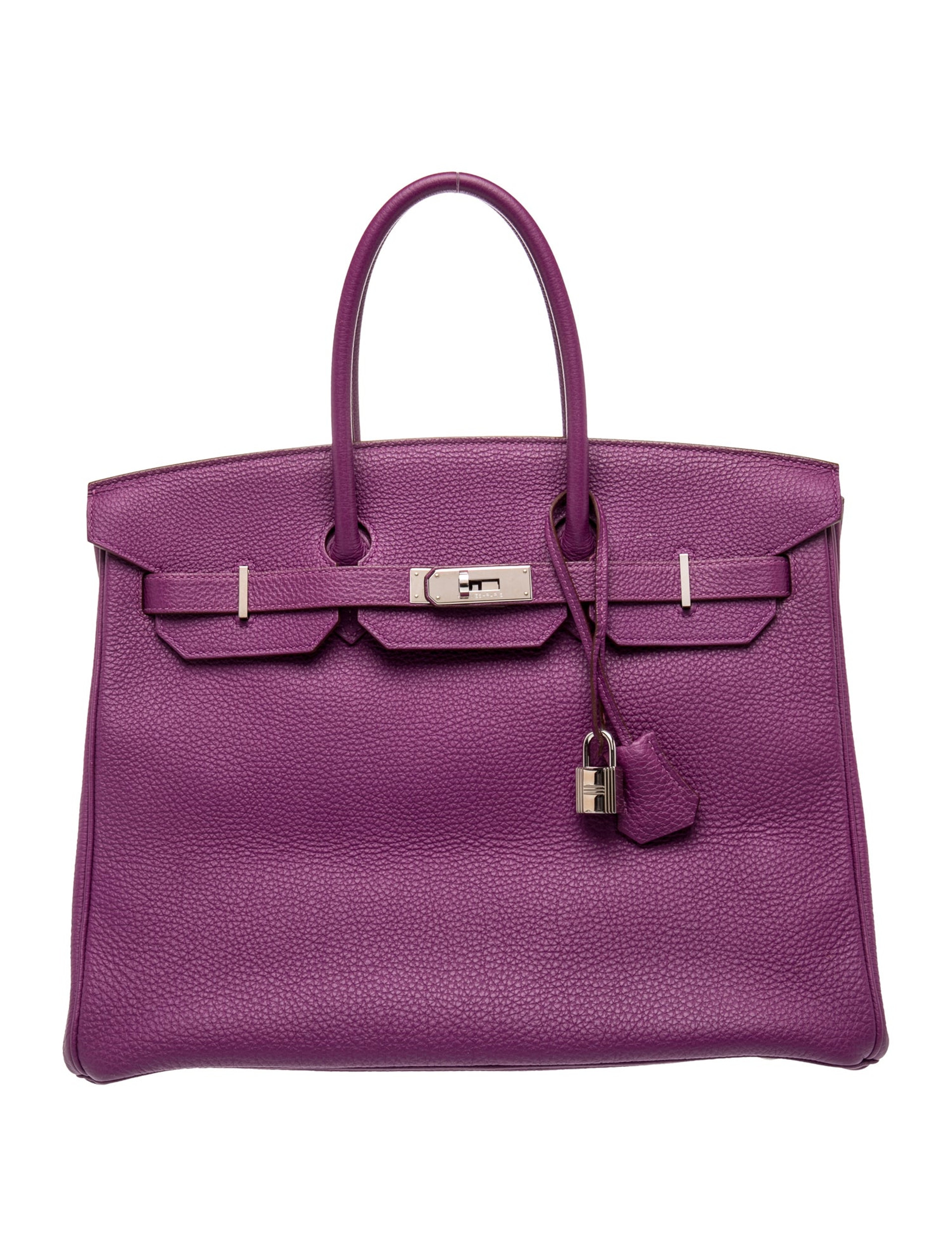 Hermes Birkin 35 Anemone Togo Silver Hardware