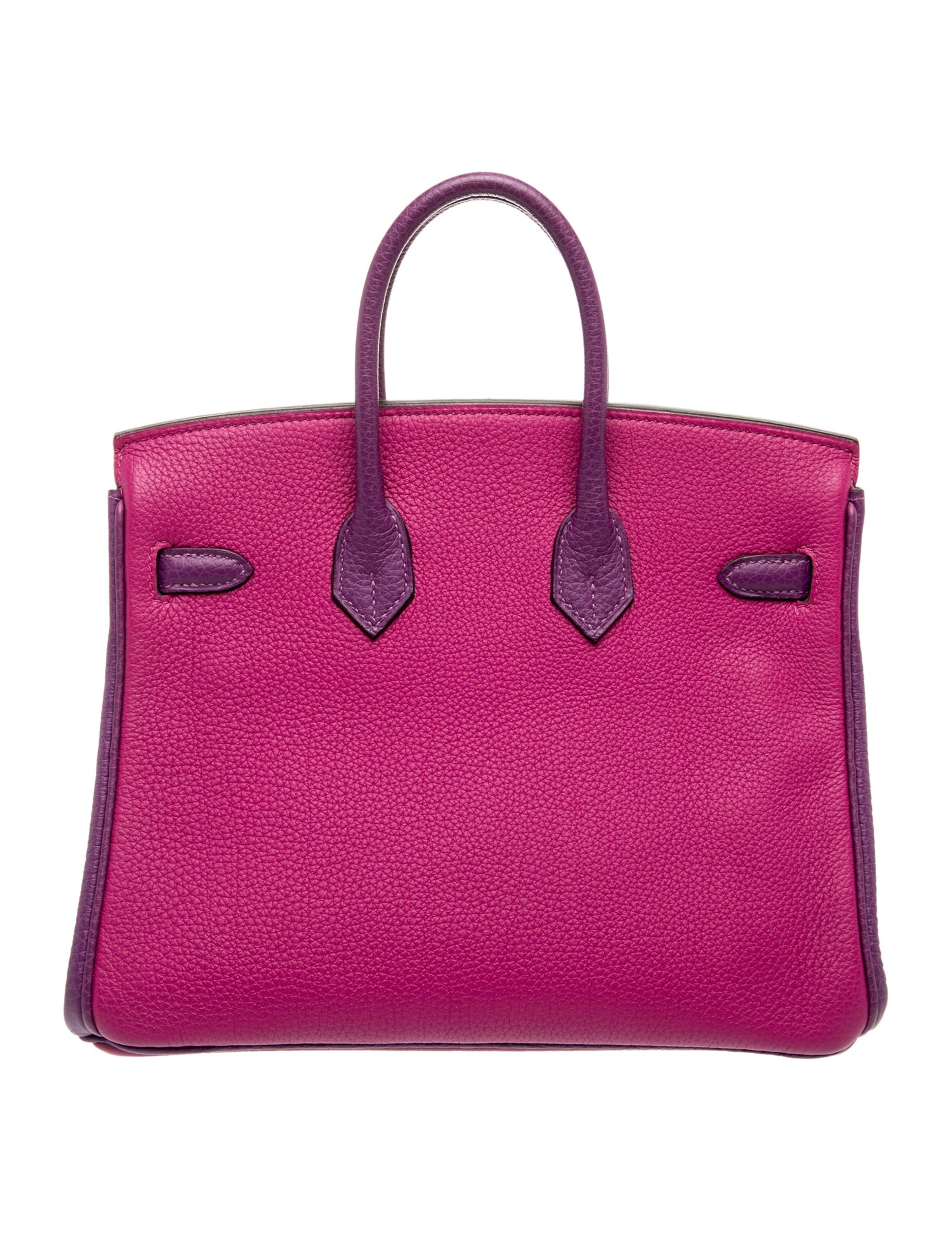 エルメス バーキン 25 スペシャルオーダー バイカラー Anemone Rose Pourpre トゴ シルバー金具 パーソナルオーダー ホースシュー HERMES BIRKIN 25 ANEMONE ROSE POURPRE TOGO SILVER HARDWARE HSS