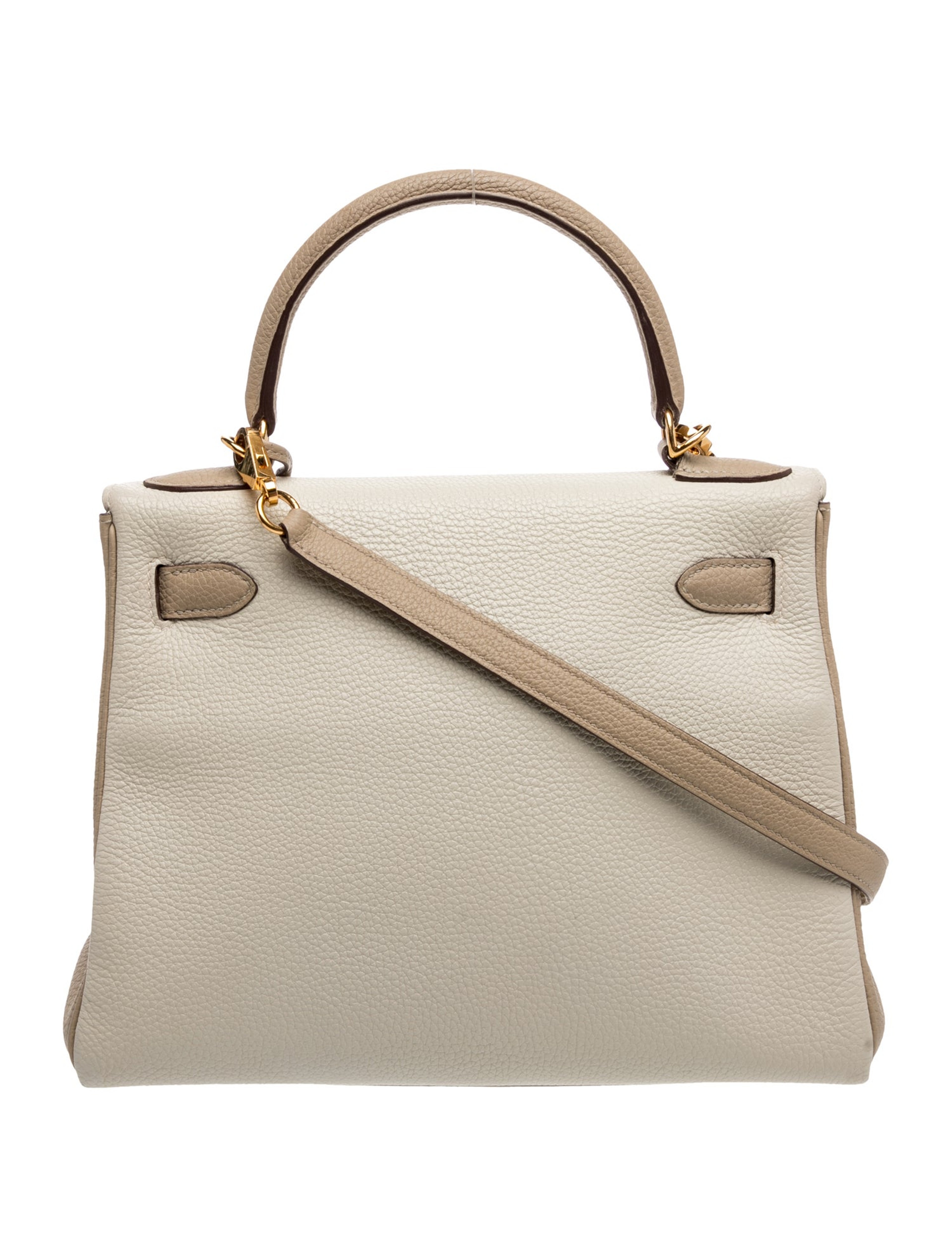 エルメス ケリー 28 内縫い スペシャルオーダー バイカラー Craie Trench トゴ ゴールド金具 パーソナルオーダー ホースシュー HERMES KELLY 28 RETOURNE CRAIE TRENCH TOGO GOLD HARDWARE HSS