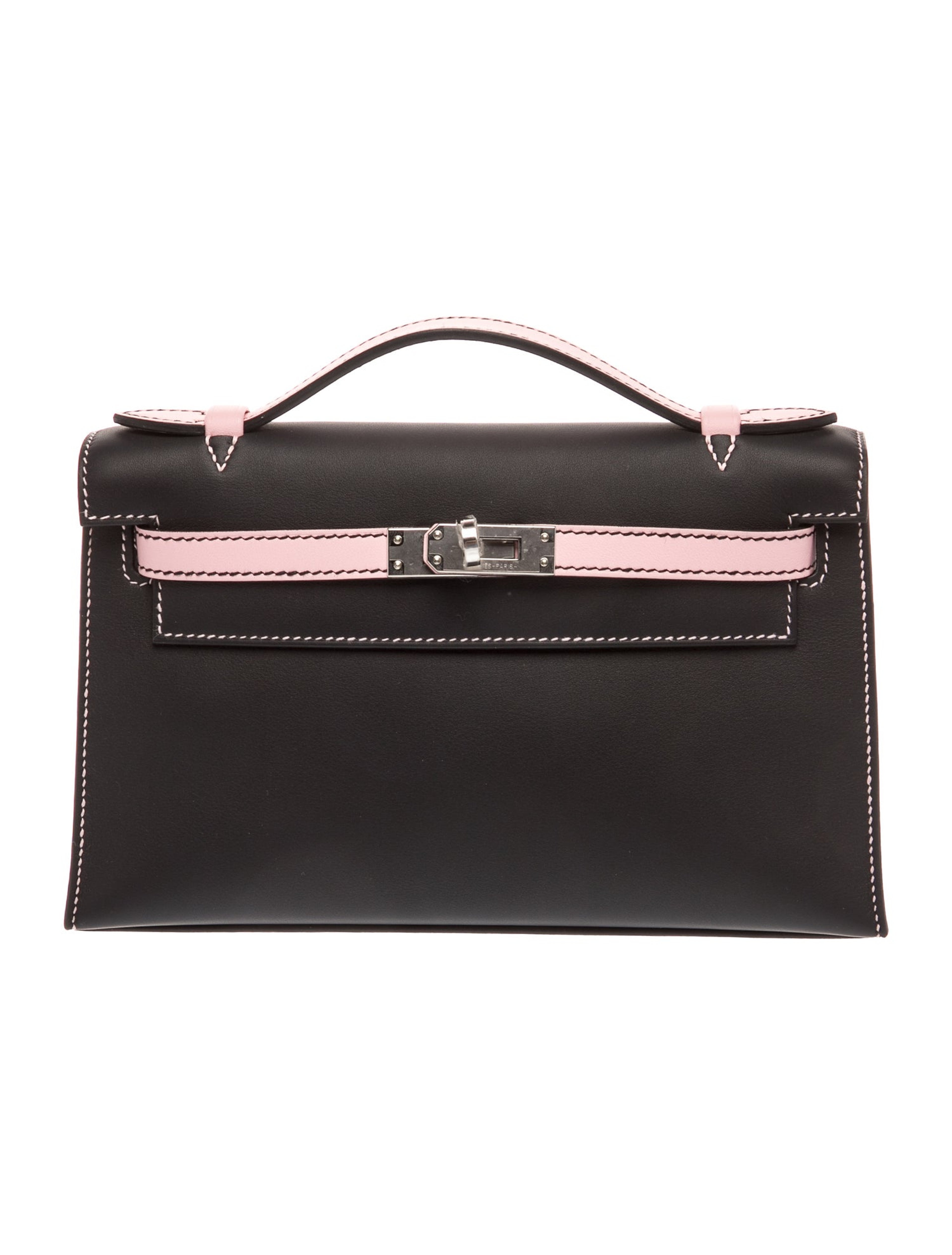 エルメス ポシェットケリー クラッチ スペシャルオーダー Noir Mauve Sylvestre スイフト シルバー金具 パーソナルオーダー ホースシュー HERMES KELLY POCHETTE CLUTCH NOIR MAUVE SYLVESTRE SWIFT SILVER HARDWARE HSS