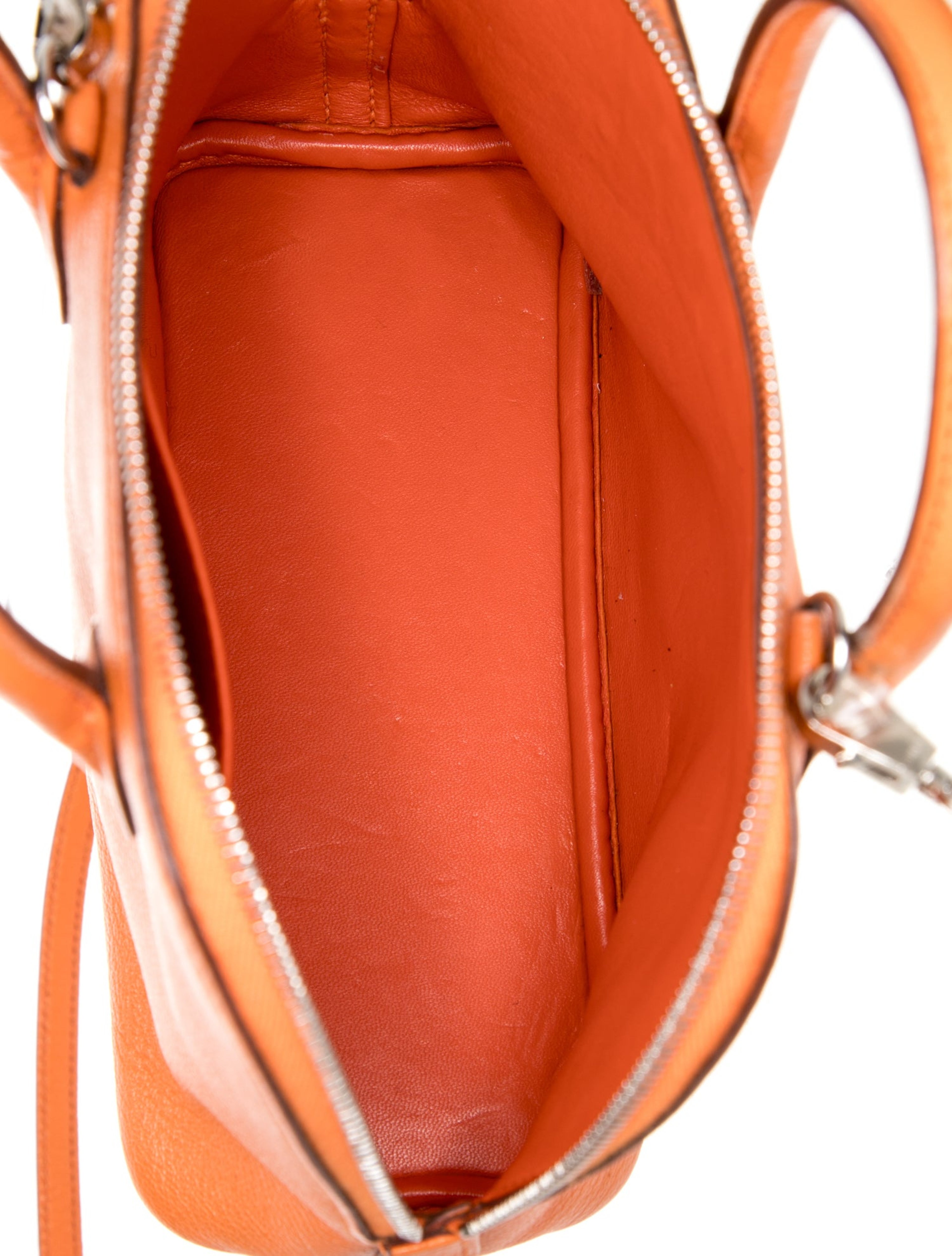 エルメス ミニ ボリード 1923 Orange シェーブルミゾール シルバー金具 HERMES MINI BOLIDE 1923 ORANGE CHEVRE MYSORE SILVER HARDWARE