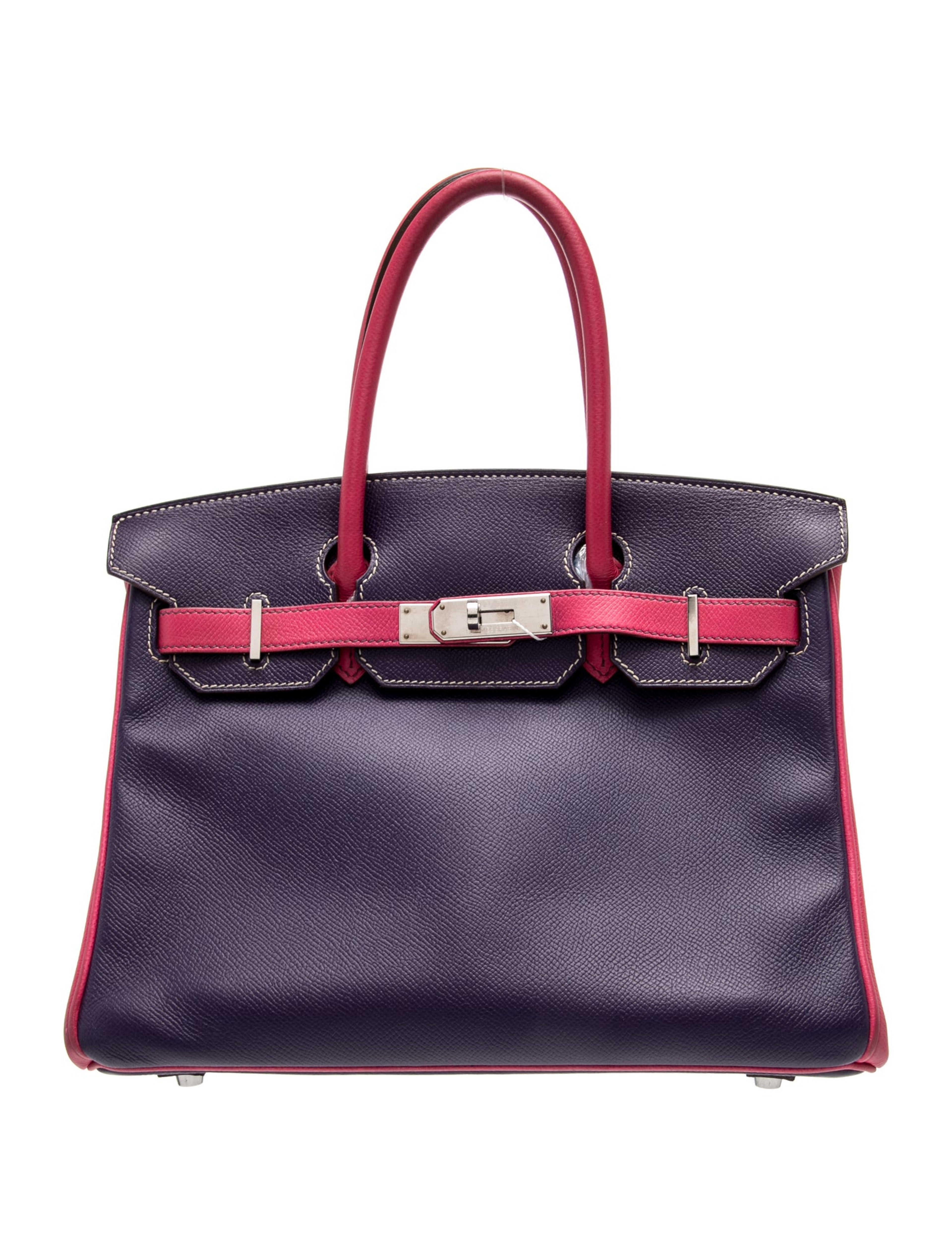エルメス バーキン 30 スペシャルオーダー バイカラー Ultraviolet Rose Tyrien エプソン シルバー金具 パーソナルオーダー ホースシュー HERMES BIRKIN 30 ULTRAVIOLET ROSE TYRIEN EPSOM SILVER HARDWARE HSS