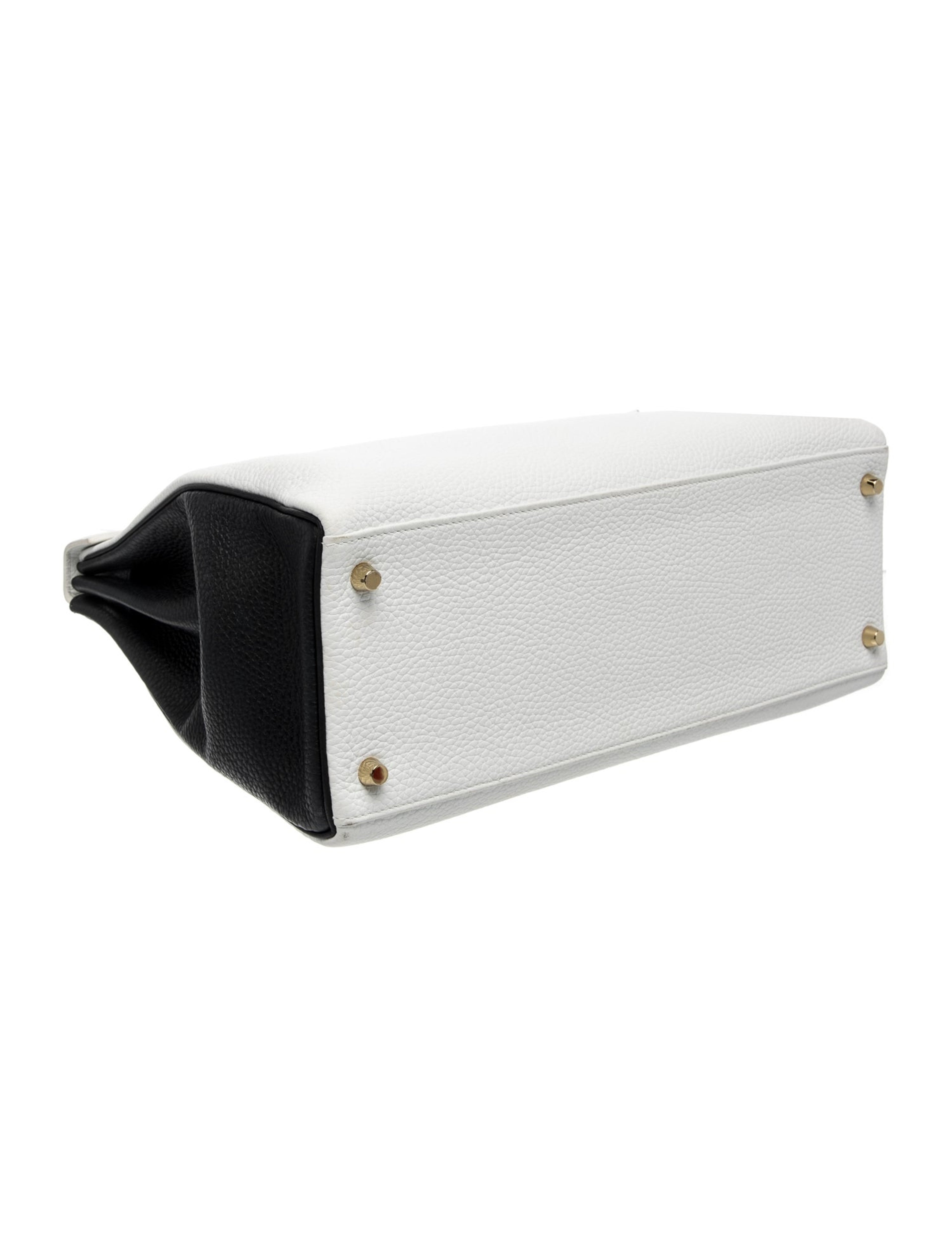 エルメス ケリー 32 スペシャルオーダー バイカラー Noir Blanc クレマンス ゴールド金具 パーソナルオーダー ホースシュー HERMES KELLY 32 NOIR BLANC CLEMENCE GOLD HARDWARE HSS