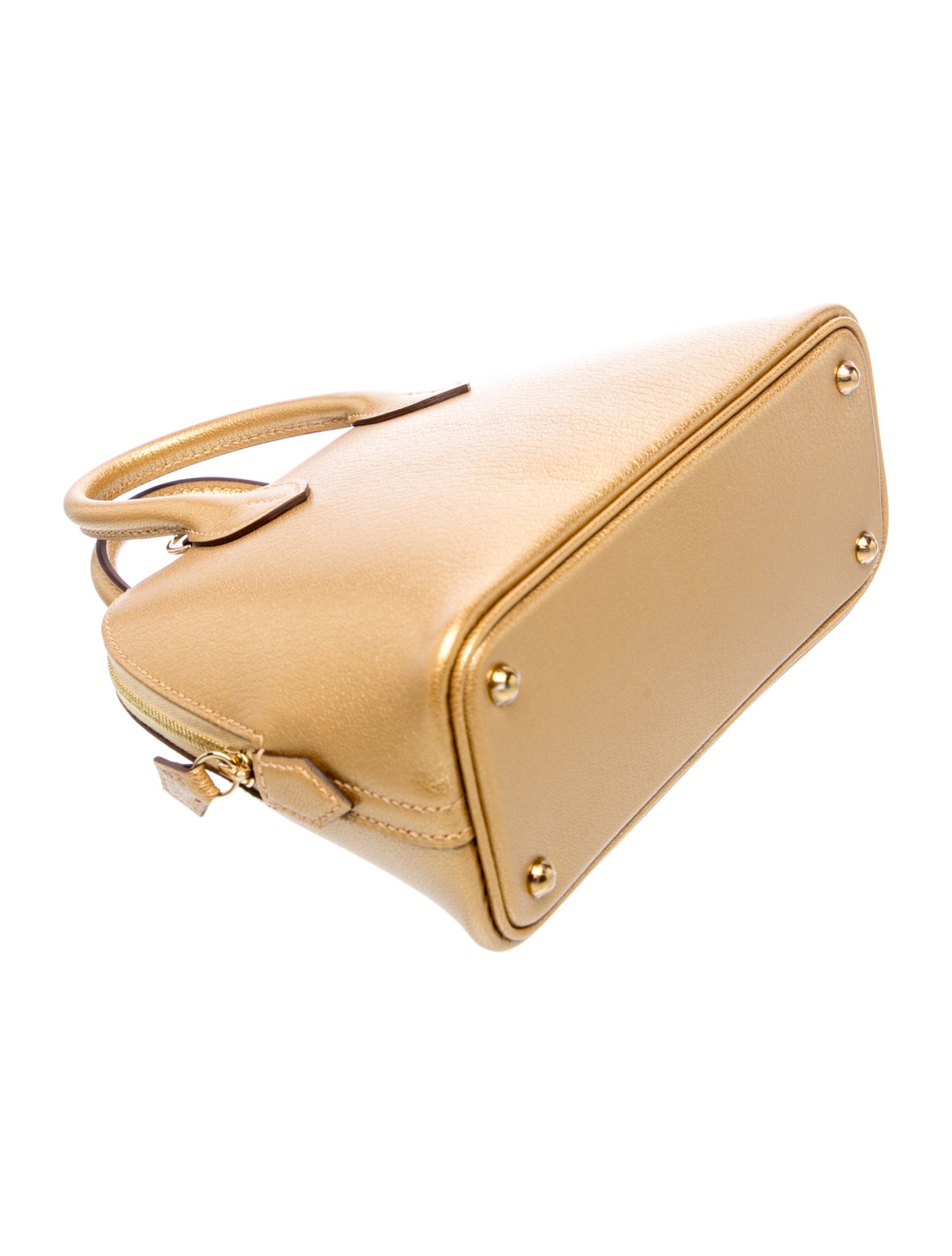 エルメス ミニボリード 1923 Dore メタリックゴールド シェーブル シャムキラ パーマブラス シャンパンゴールド金具 HERMES MINI BOLIDE 1923 DORE METALLIC GOLD CHEVRE CHAMKILA PERMABRASS GOLD HARDWARE