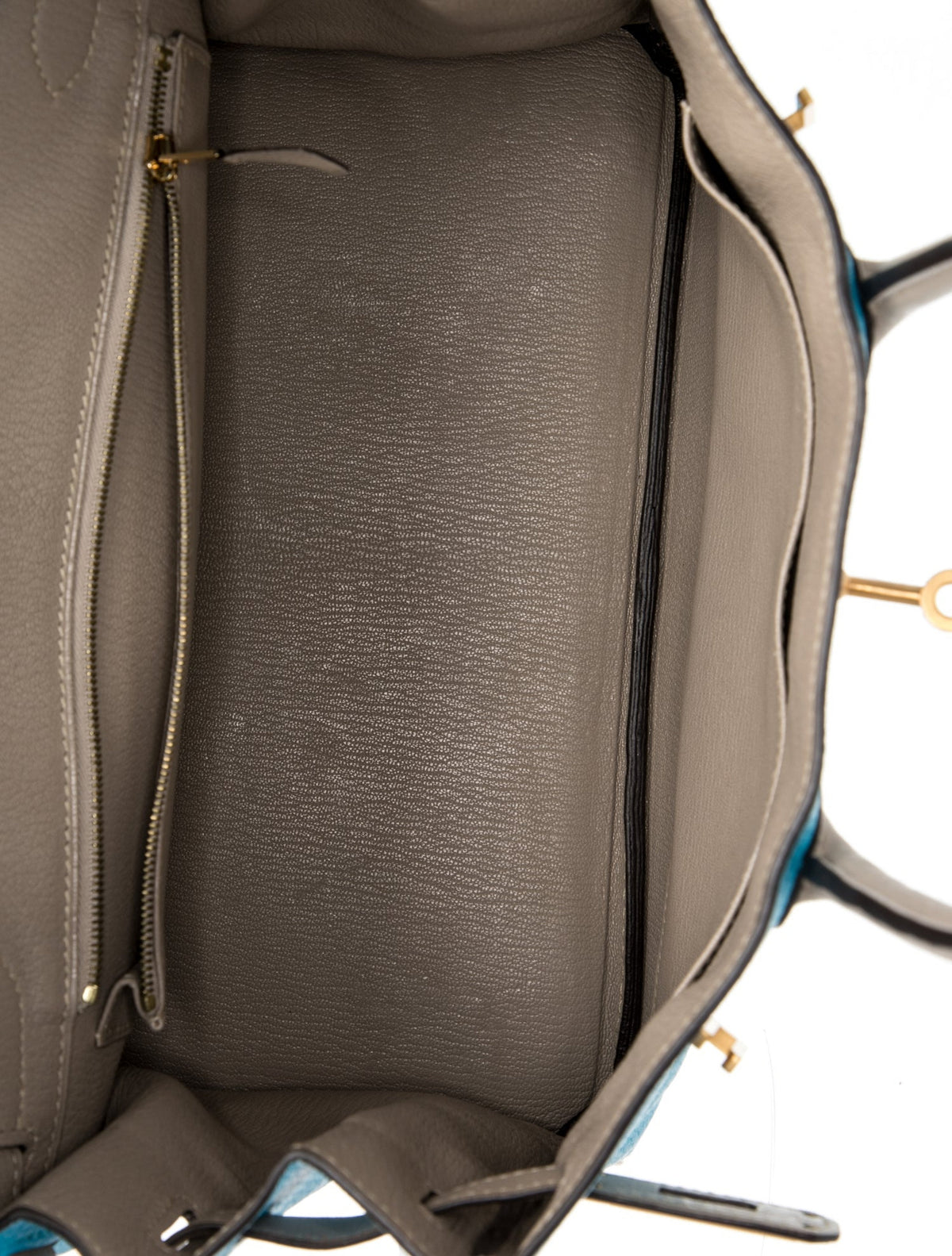 Hermes Birkin 30 HSS Personal Order Bicolor Gris Tourterelle Bleu Azeque Chevre Mysore Brushed Gold Hardware