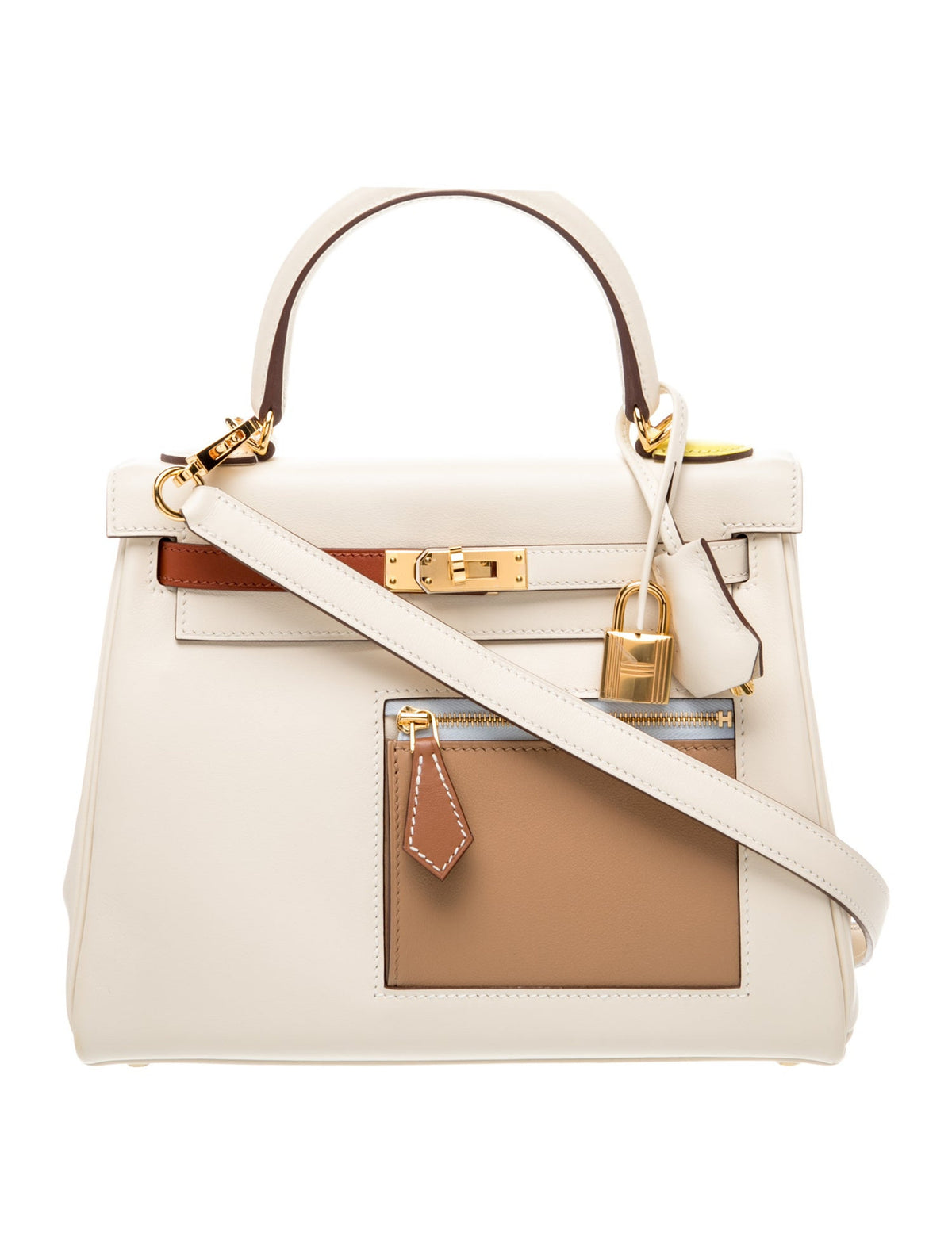 Hermes Kelly 25 Colormatic Multicolor Cuivre Lime Bleu Brume Mauve Sylvestre Nata Chai Swift Gold Hardware