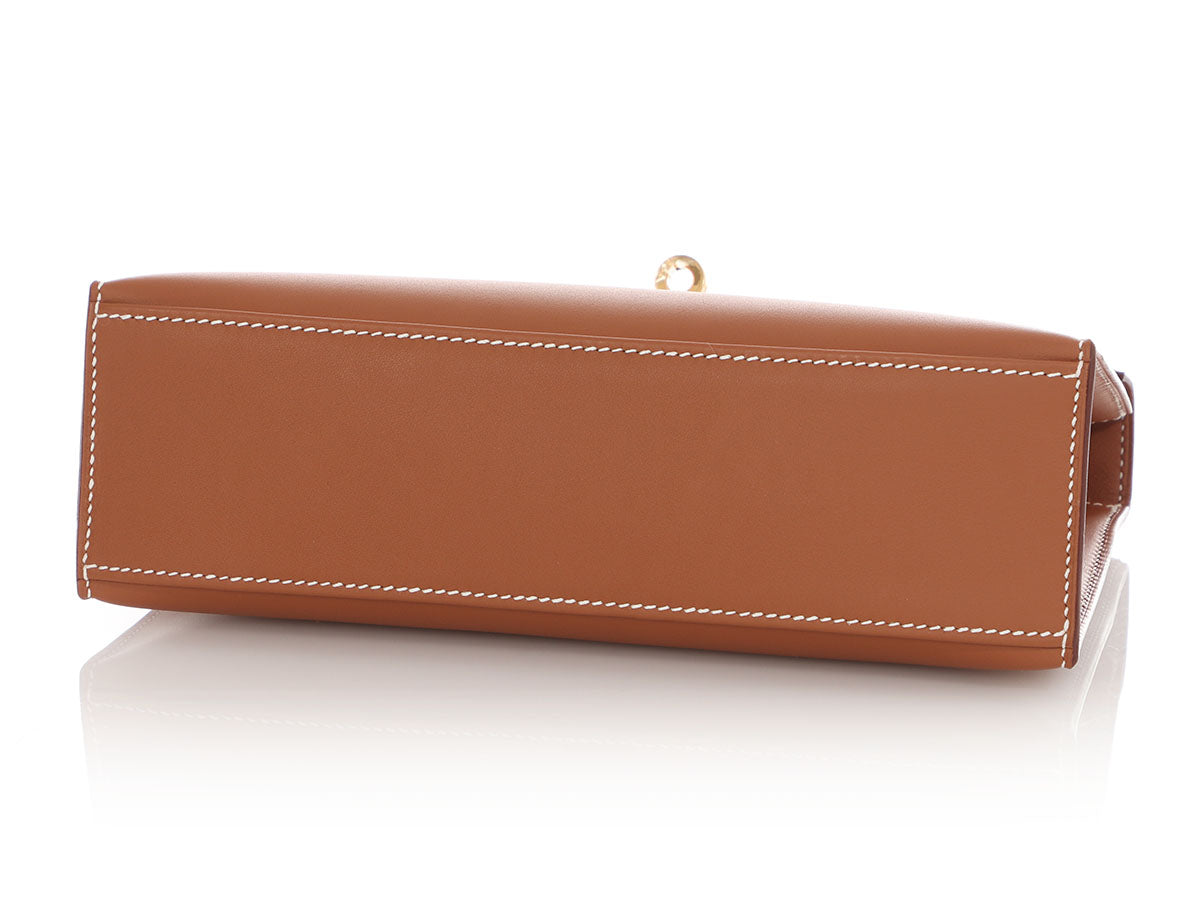 HERMES KELLY POCHETTE GOLD SWIFT GOLD HARDWARE