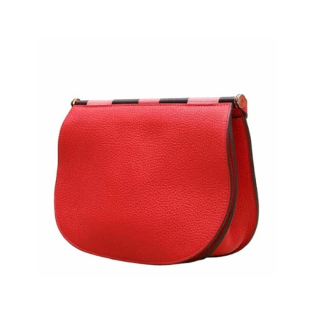 HERMES SAUT 25 SHOULDER BAG ROUGE DE COEUR TAURILLON CLEMENCE GOLD HARDWARE