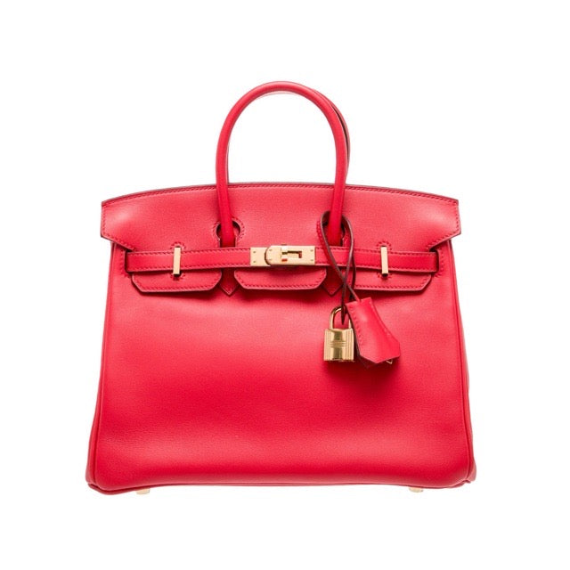 エルメス バーキン25 ルージュクー スイフト ゴールド金具 HERMES