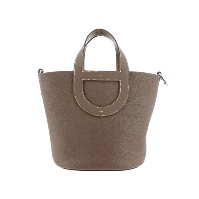 HERMES IN-THE-LOOP 23 ETOUPE TAURILLON CLEMENCE SWIFT SILVER HARDWARE