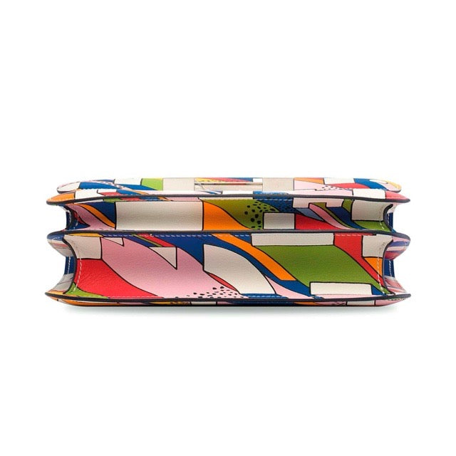 HERMES CONSTANCE 24 ON A SUMMER DAY LIMITED EDITION NIGEL PEAKE COLLABORATION MULTICOLOR SWIFT SILVER HARDWARE