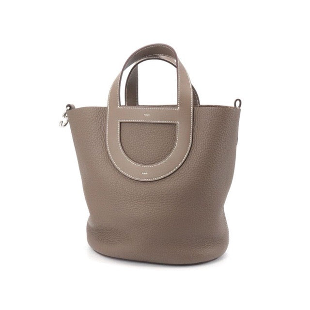 HERMES IN-THE-LOOP 23 ETOUPE TAURILLON CLEMENCE SWIFT SILVER HARDWARE
