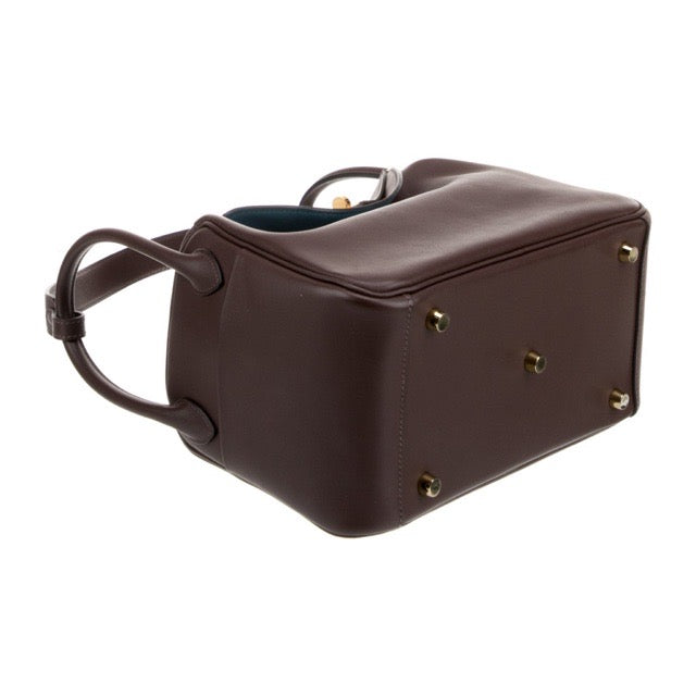 HERMES LINDY 26 VERSO MOKA NEW BLEU JEAN SWIFT GOLD HARDWARE