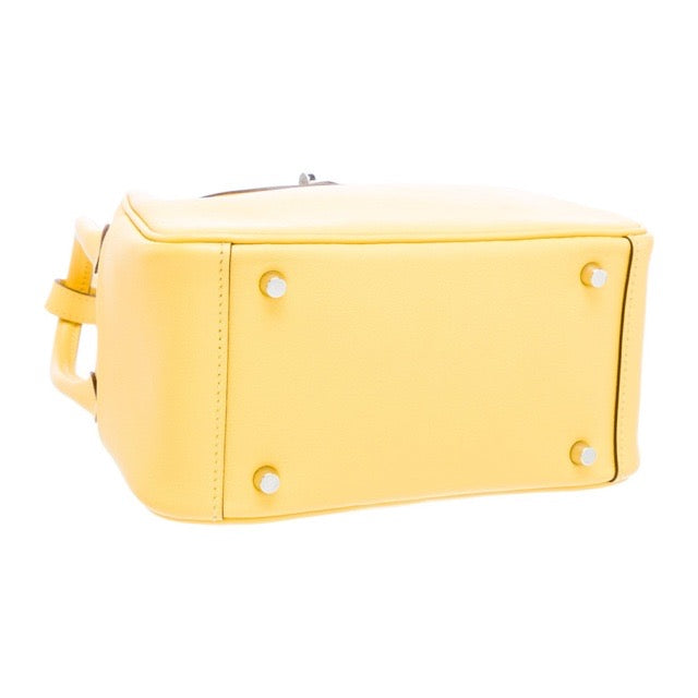 HERMES MINI LINDY 20 JAUNE DE NAPLES SWIFT SILVER HARDWARE