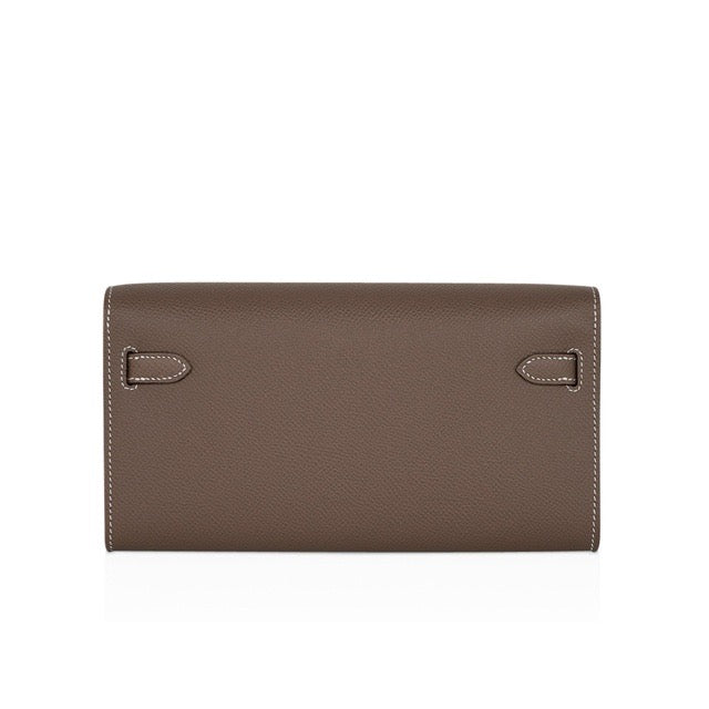 HERMES 長財布 ケリーウォレット（エトゥープ） エルメス ケリーウォレット エプソン エトゥープ 長財布 P刻印