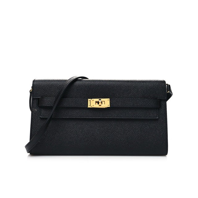 エルメス ケリーウォレット トゥーゴー 長財布 ブラック エプソン  